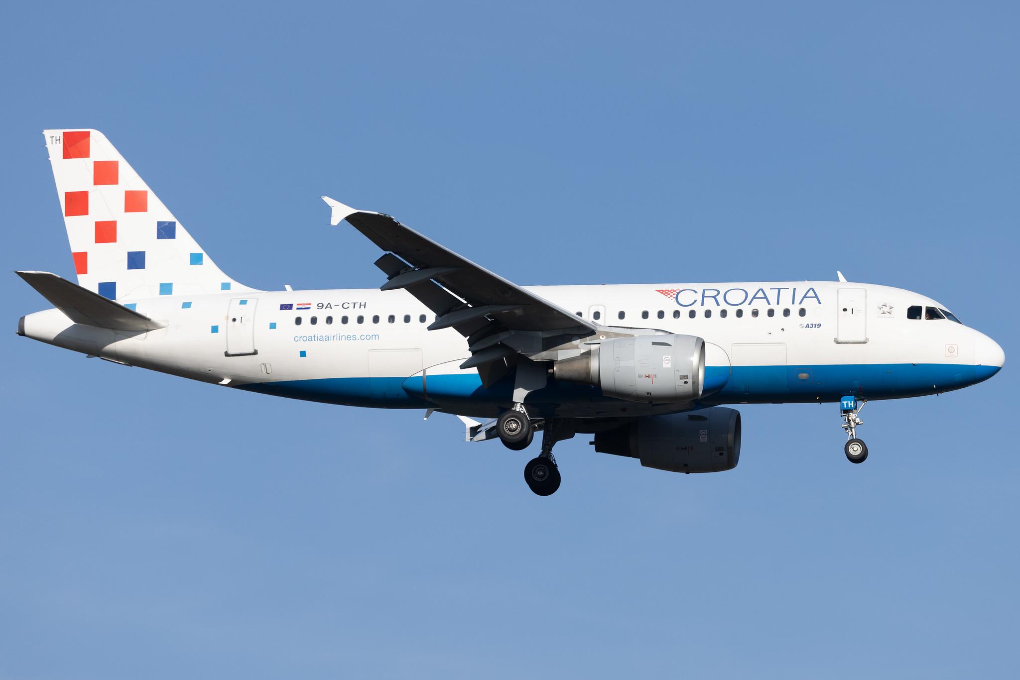 Frankfurt Airport: Croatia Airlines (OU / CTN) | Airbus A319-112 A319 | 9A-CTH | MSN 0833