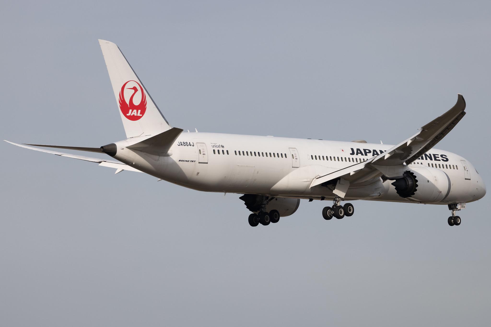 Frankfurt Airport: Japan Airlines (JL / JAL) | Boeing 787-9 Dreamliner B789 | JA864J | MSN 34858