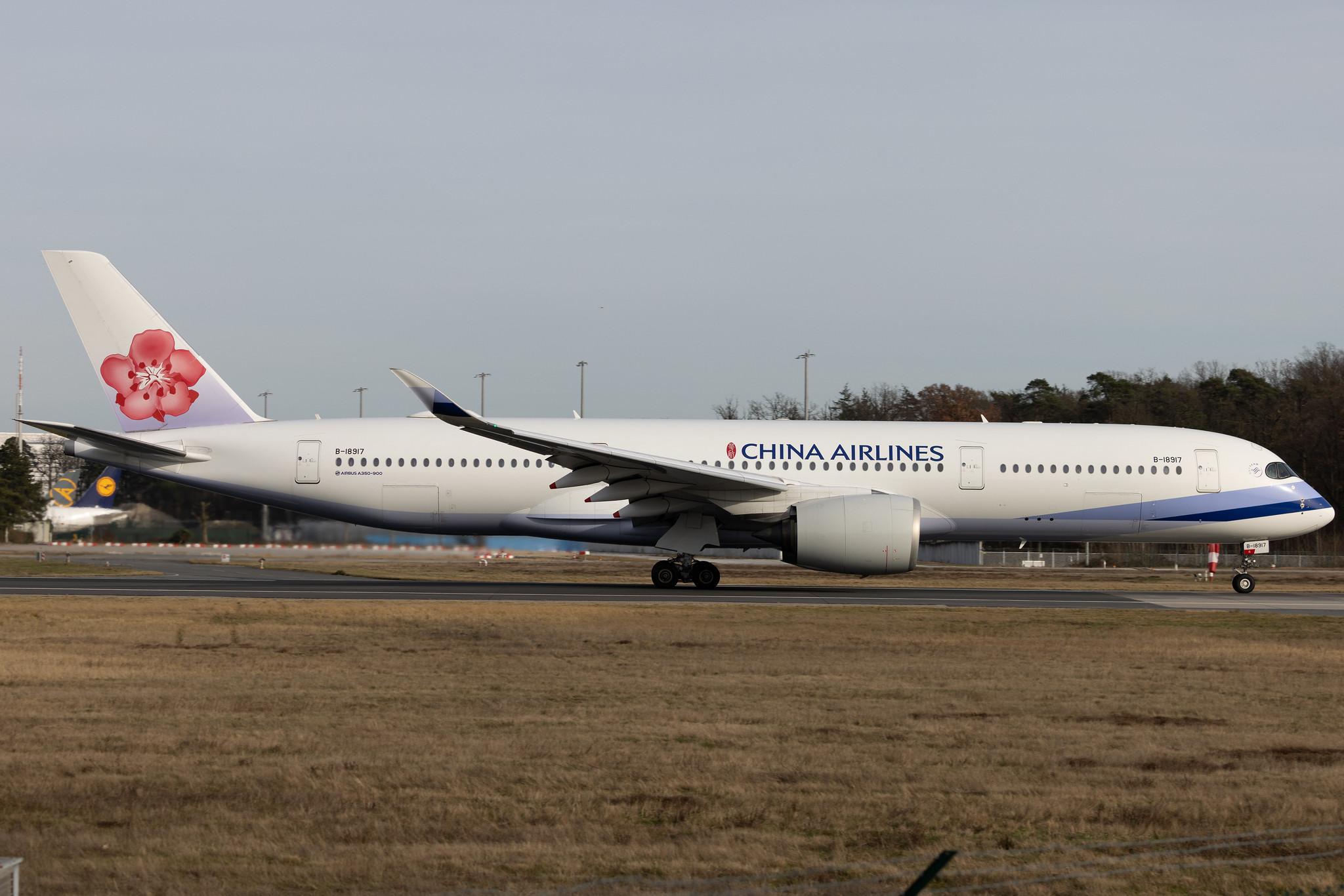 Frankfurt Airport: China Airlines (CI / CAL) | Airbus A350-941 A359 | B-18917 | MSN 208