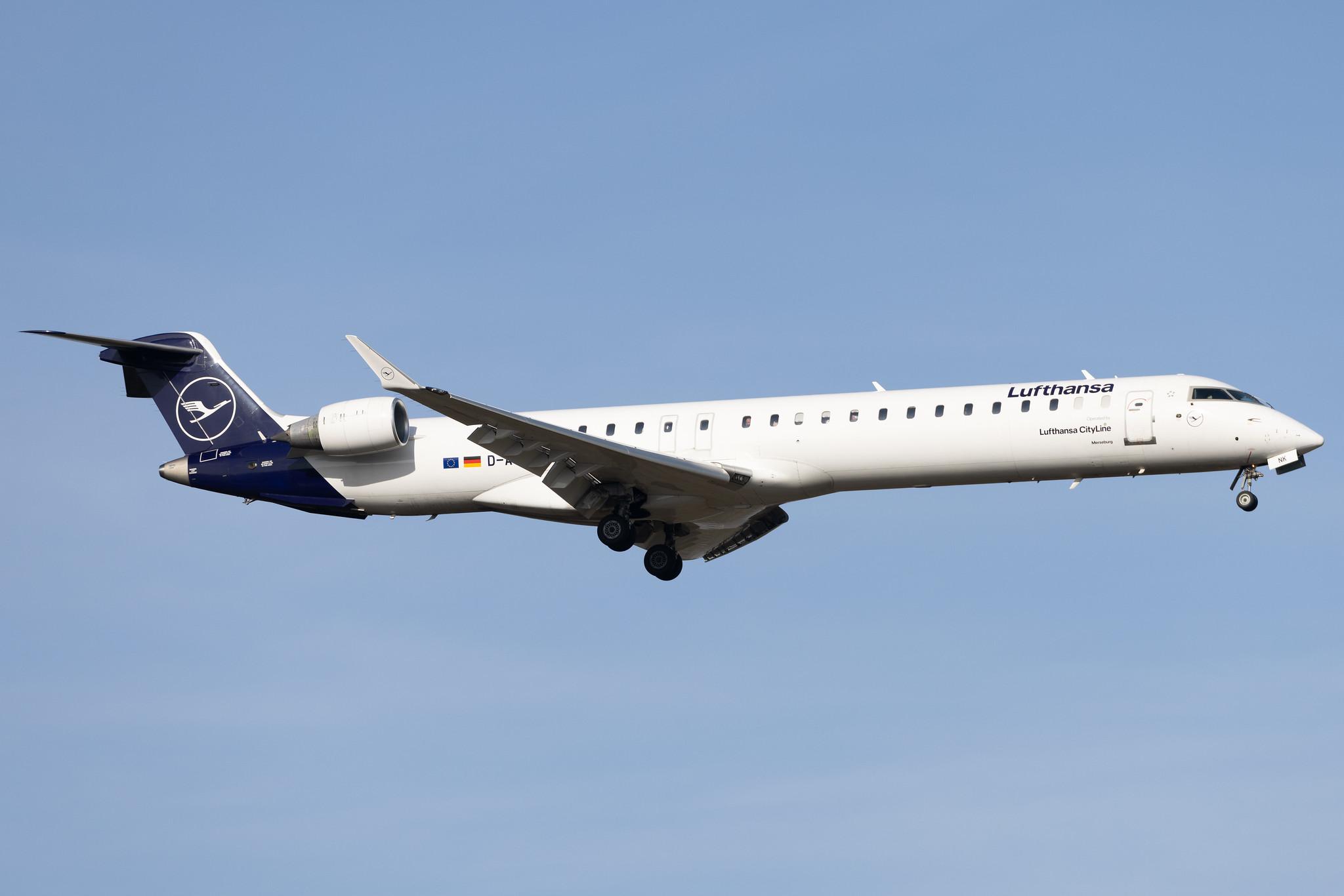 Frankfurt Airport: Lufthansa (LH / DLH) | Operator: Lufthansa CityLine | Mitsubishi CRJ-900LR CRJ9 | D-ACNK | MSN 15251