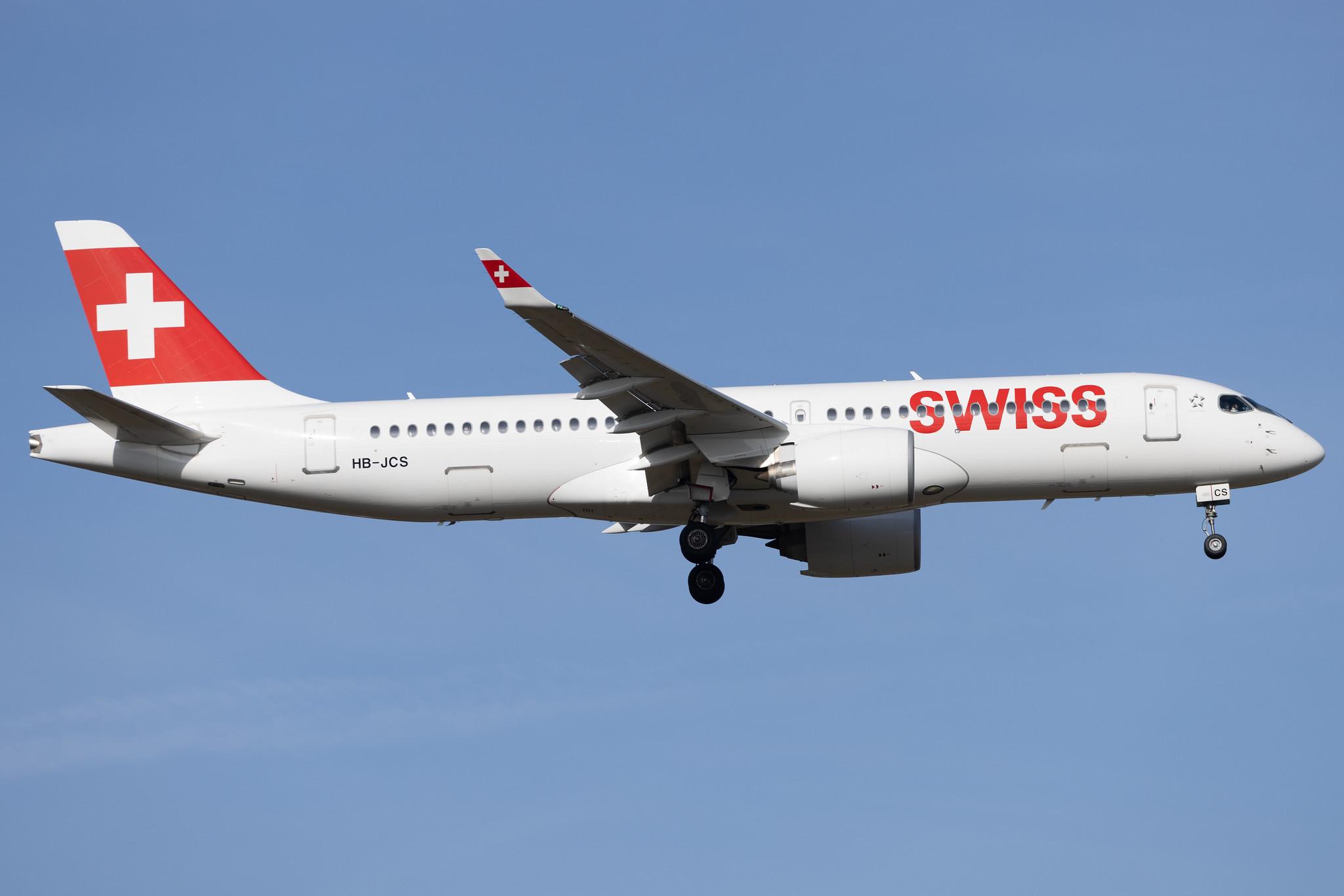 Frankfurt Airport: Swiss (LX / SWR) | Airbus A220-300 BCS3 | HB-JCS | MSN 55045