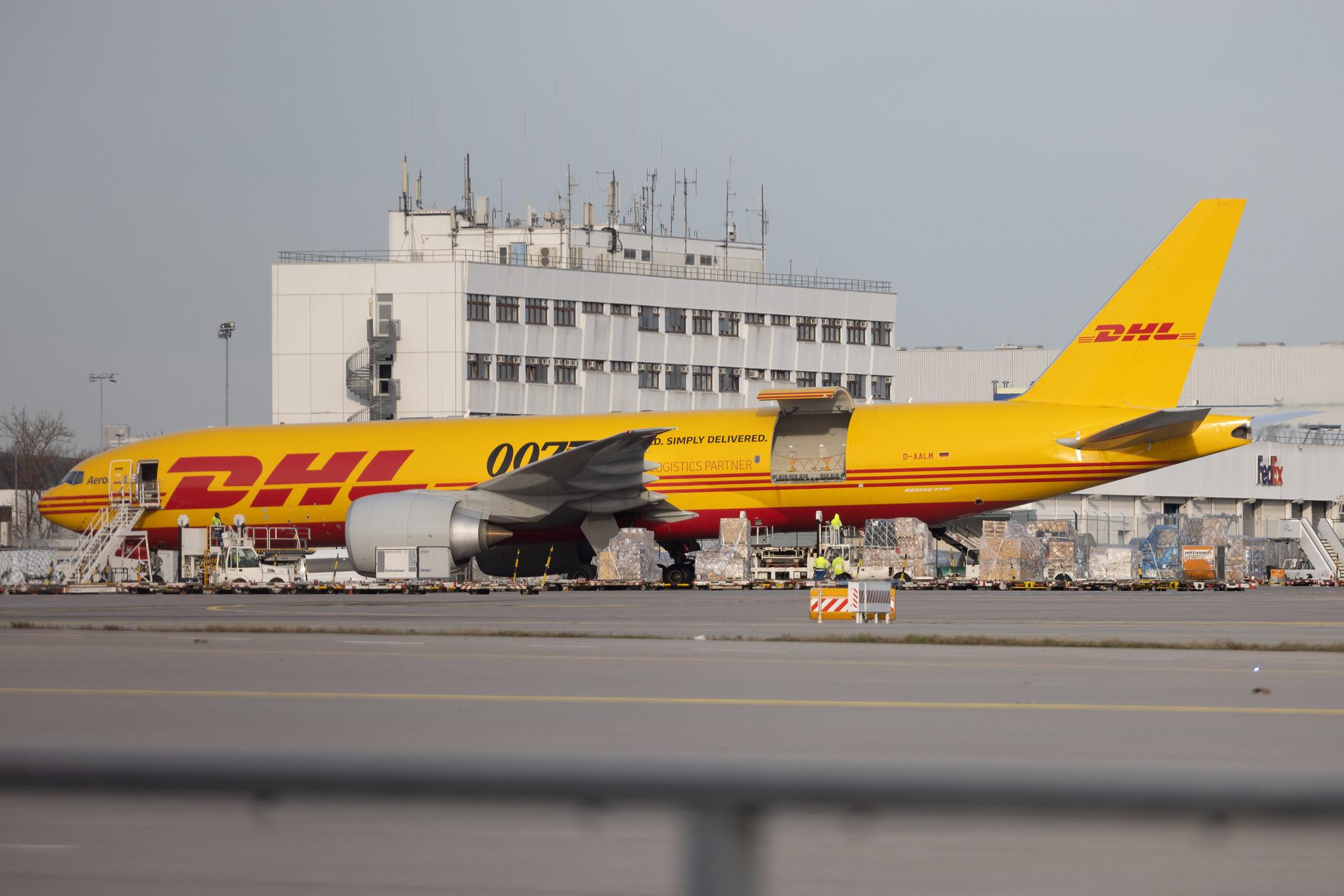 Frankfurt Airport: DHL (D0 / DHK) | Operator: AeroLogic | Boeing 777-F B77L | D-AALM | MSN 66082