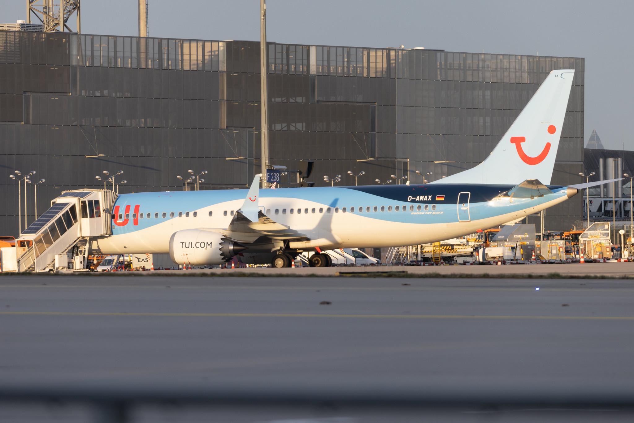 Frankfurt Airport: TUI (X3 / TUI) | Operator: TUI fly | Boeing 737 MAX 8 B38M | D-AMAX | MSN 44601