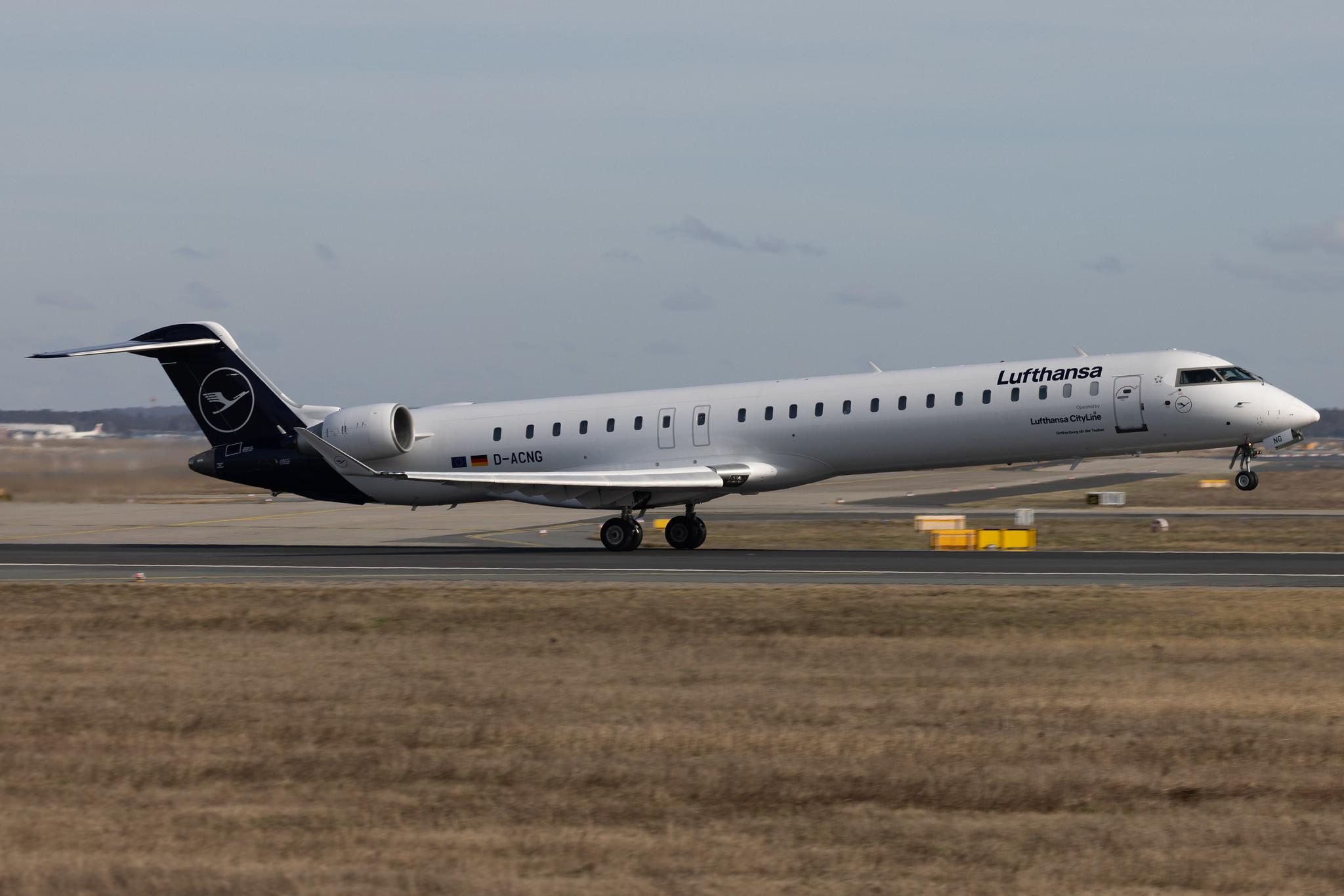 Frankfurt Airport: Lufthansa (LH / DLH) | Operator: Lufthansa CityLine | Mitsubishi CRJ-900LR CRJ9 | D-ACNG | MSN 15245