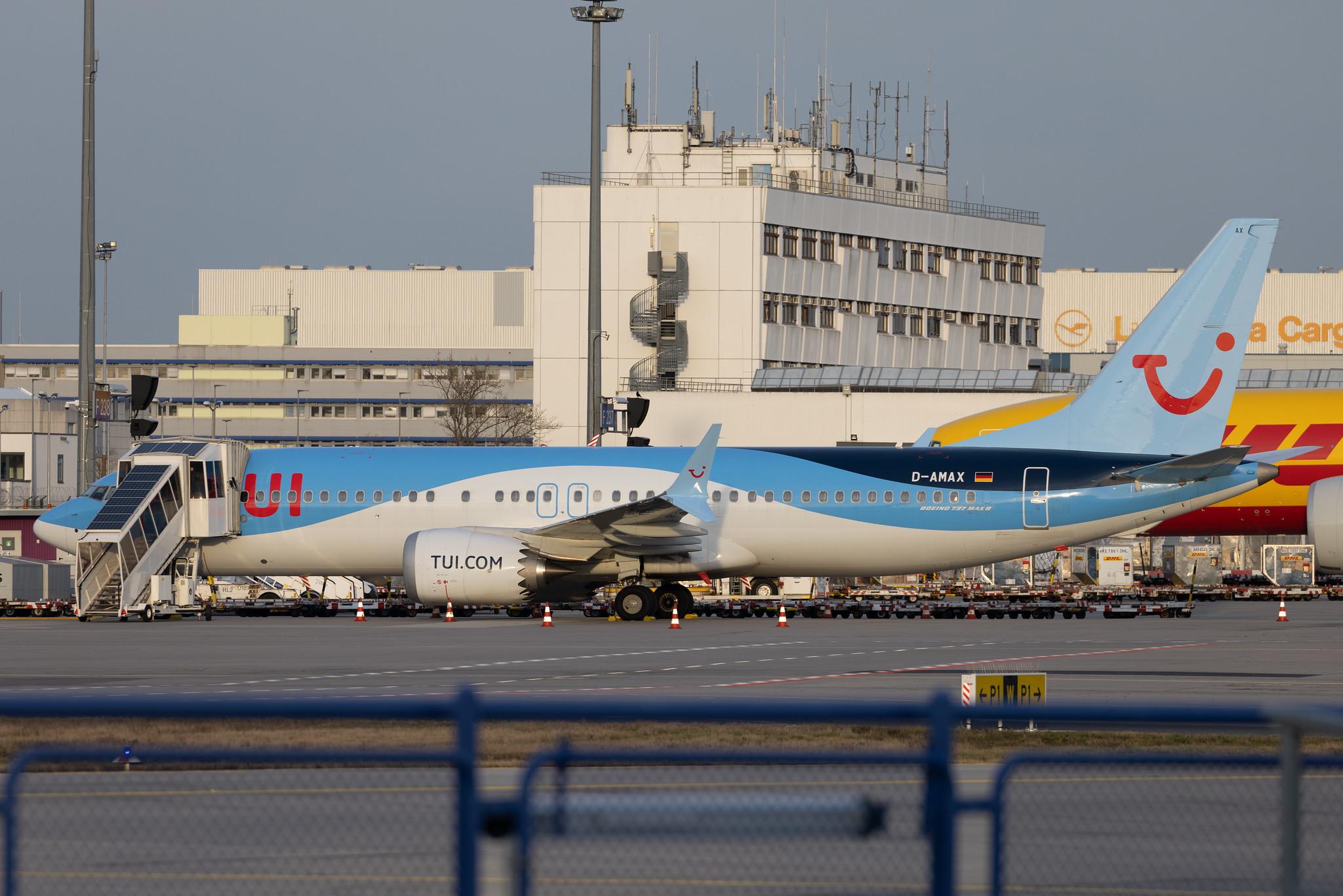 Frankfurt Airport: TUI (X3 / TUI) | Operator: TUI fly | Boeing 737 MAX 8 B38M | D-AMAX | MSN 44601
