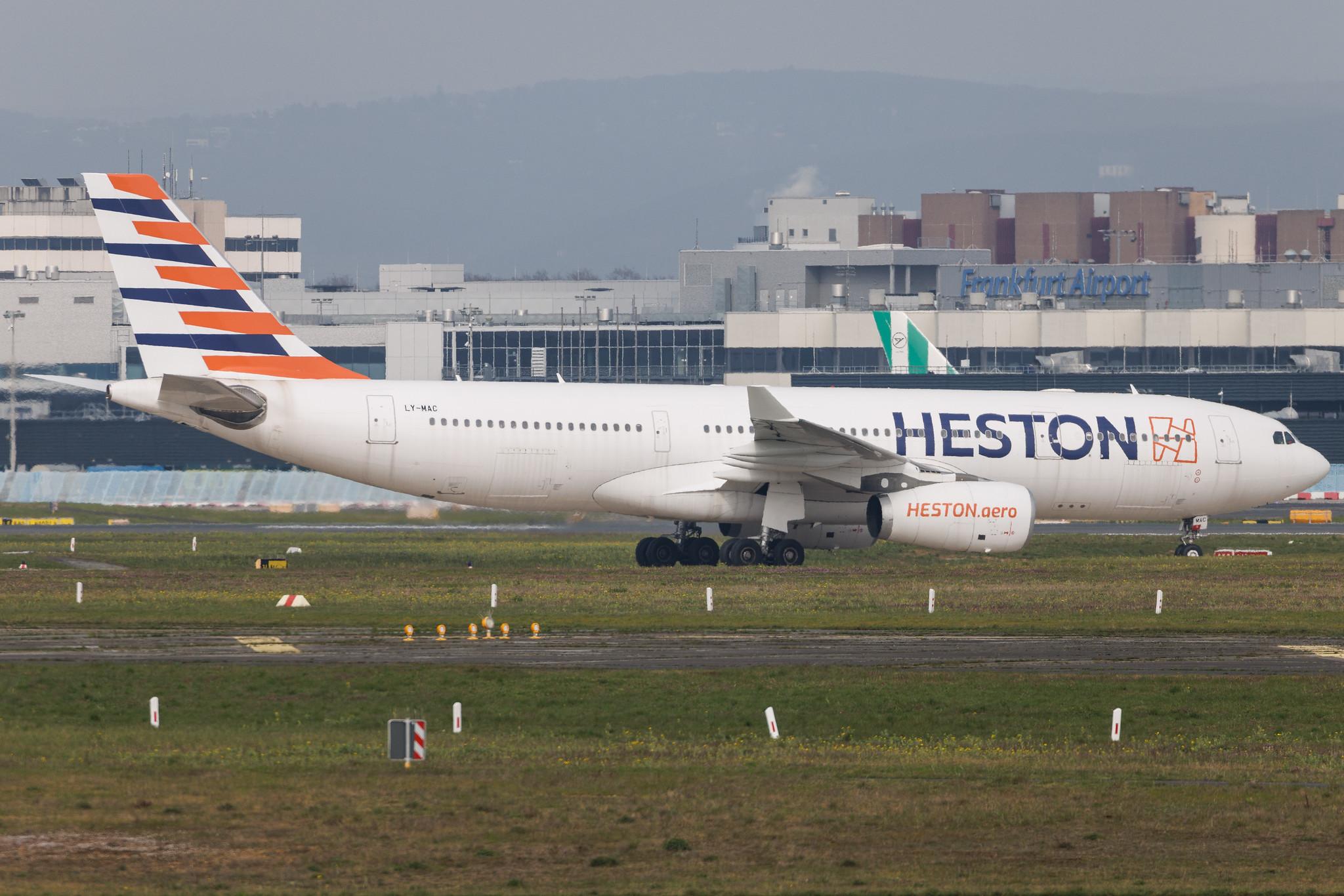 Frankfurt Airport: Condor (DE / CFG) | Operator: Heston Airlines |  Airbus A330-243 A332 | LY-MAC | MSN 1047