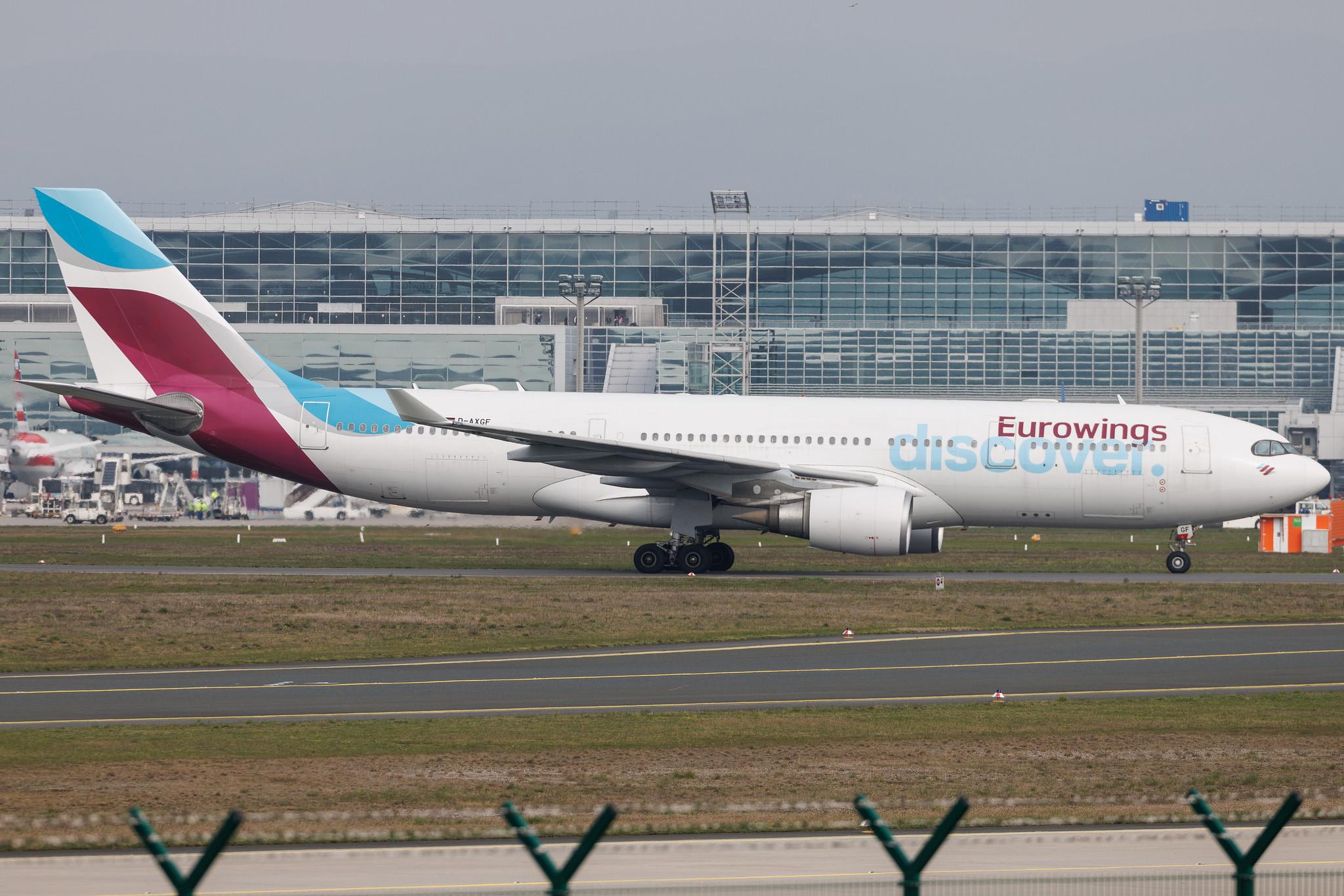 Frankfurt Airport: Eurowings Discover (4Y / OCN) | Airbus A330-203 A332 | D-AXGF | MSN 0616