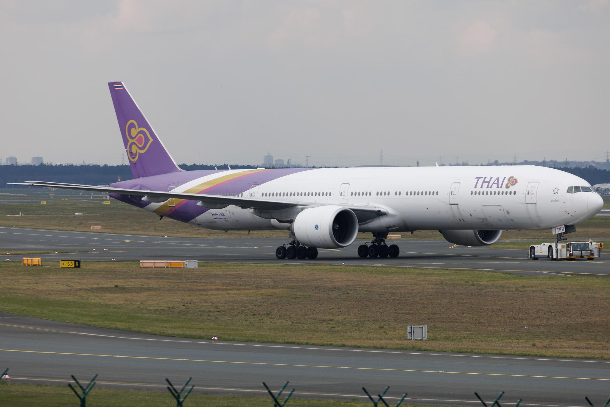 Frankfurt Airport: Thai Airways (TG / THA) | Boeing 777-3AL(ER) B77W | HS-TKR | MSN 41527