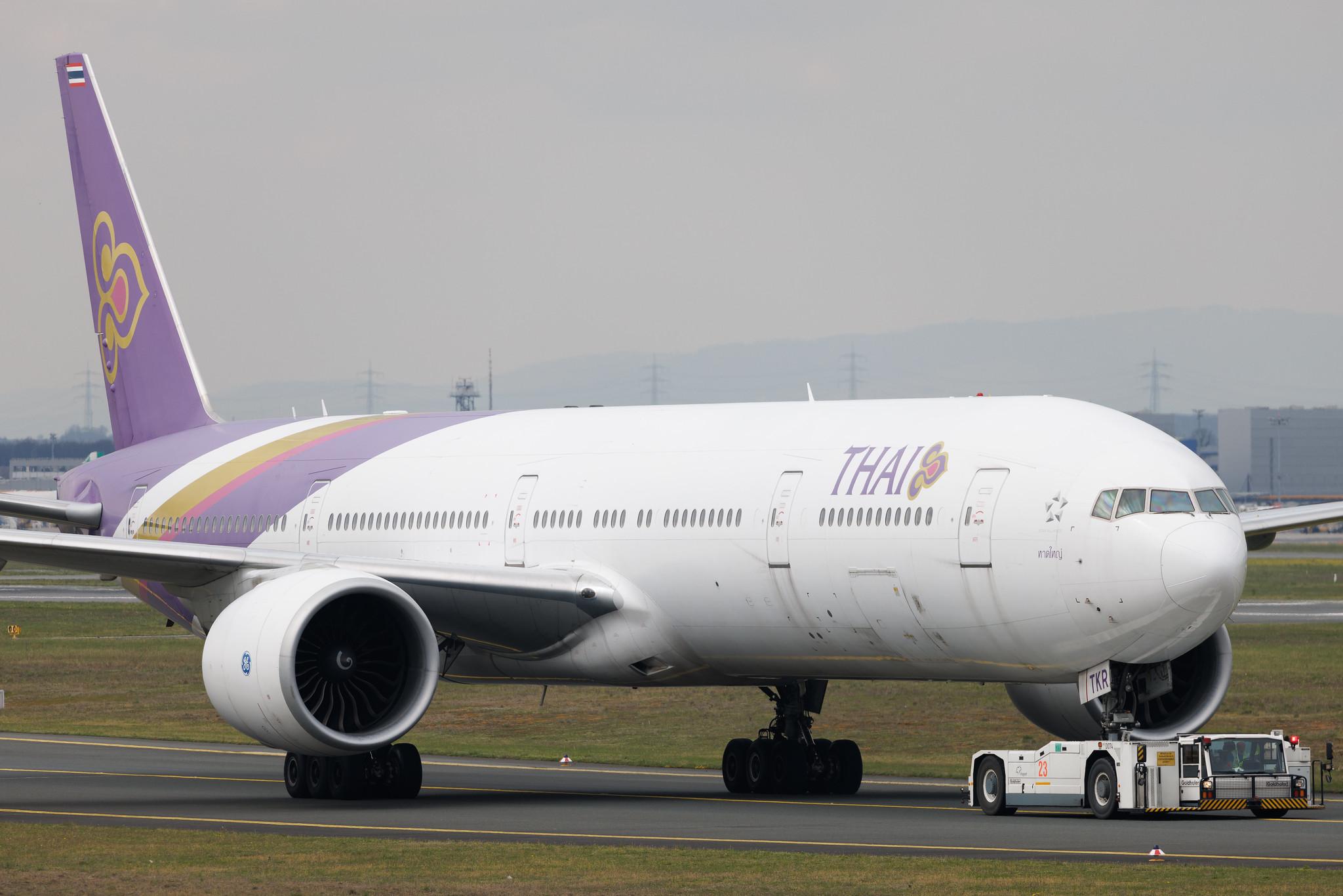 Frankfurt Airport: Thai Airways (TG / THA) | Boeing 777-3AL(ER) B77W | HS-TKR | MSN 41527