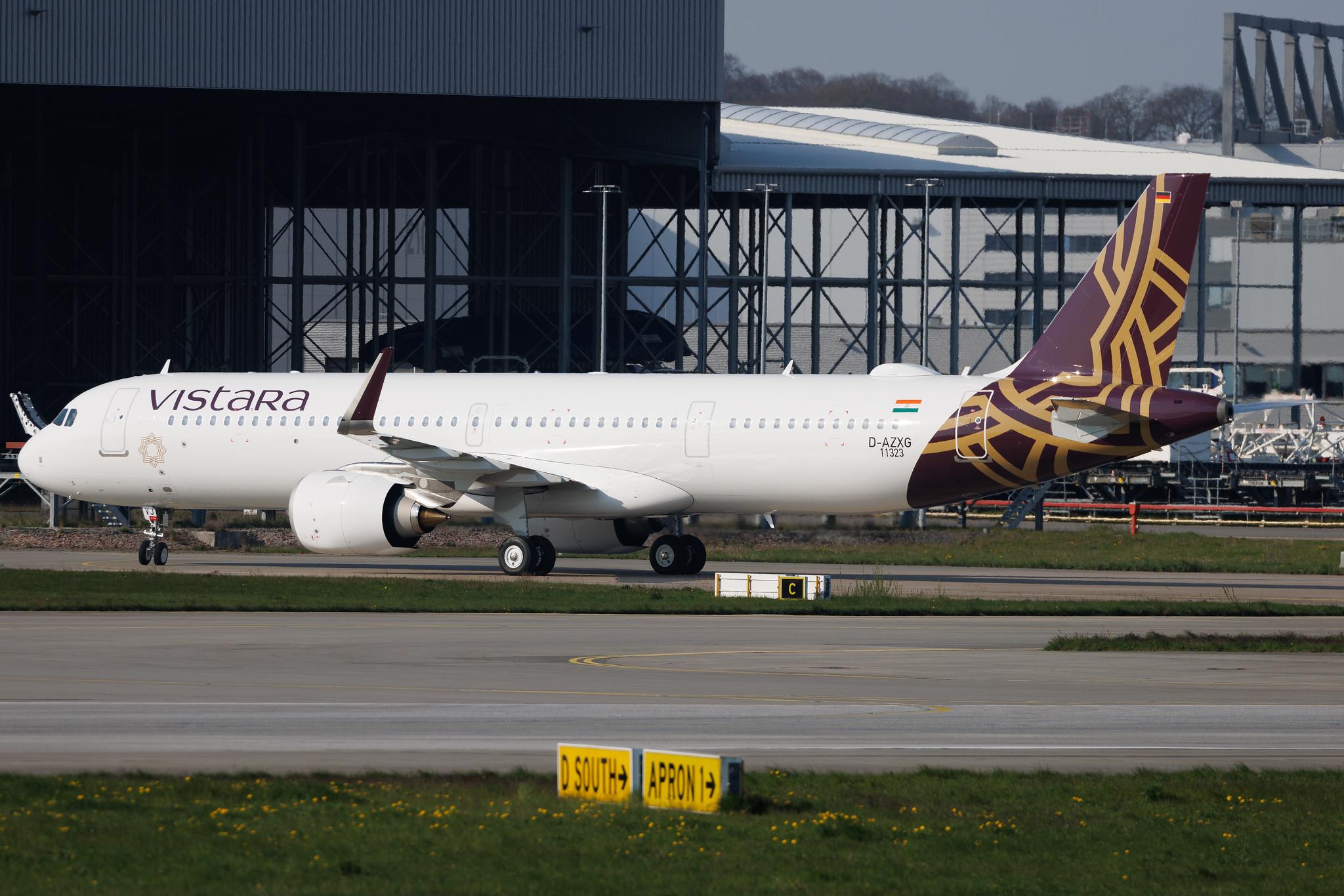Hamburg Finkenwerder: Vistara (UK / VTI) | Airbus A321-251NX A21N | D-AZXG | VT-TVJ | MSN 11323