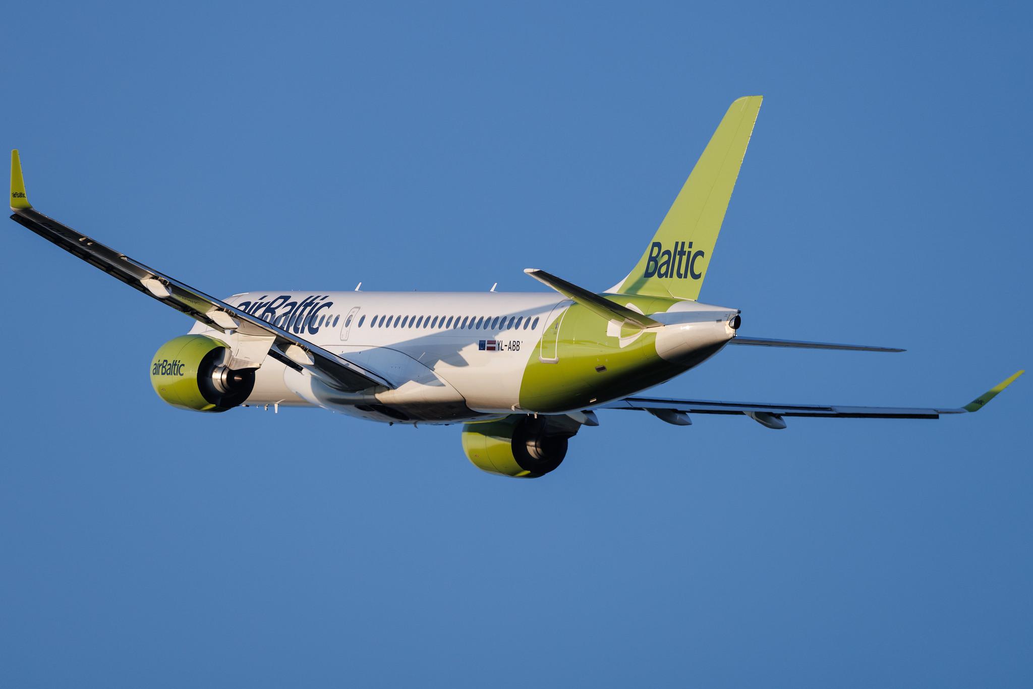 Hamburg Airport: Air Baltic (BT / BTI) | Airbus A220-300 BCS3 | YL-ABB | MSN 55126