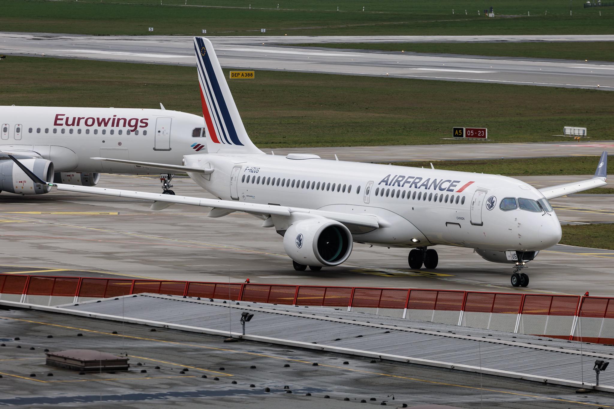 Hamburg Airport: Air France (AF / AFR) | Airbus A220-300 BCS3 | F-HZUS | MSN 55200