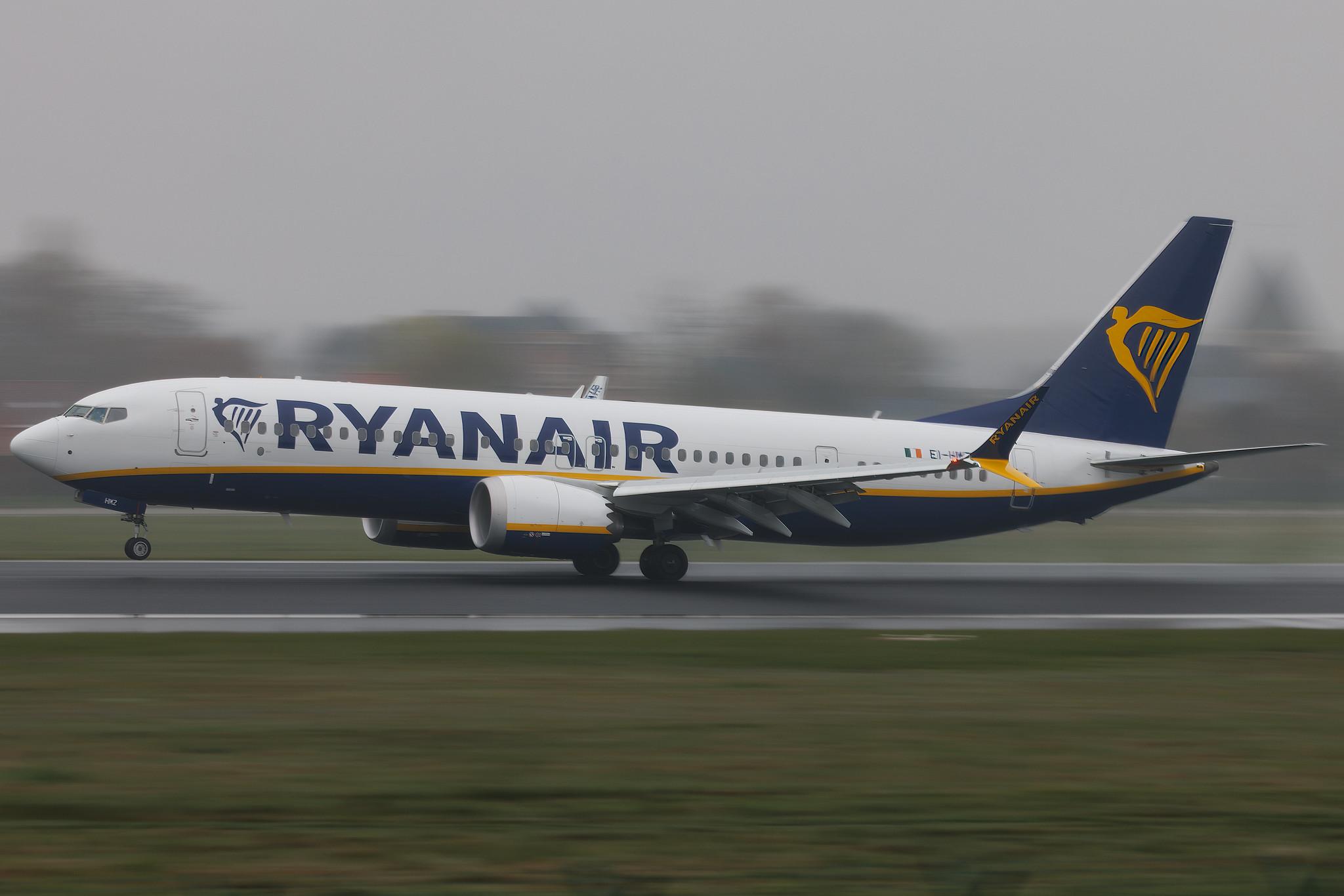 Brussels Airport: Ryanair (FR / RYR) | Boeing 737 MAX 8-200 B38M | EI-HMZ | MSN 67136