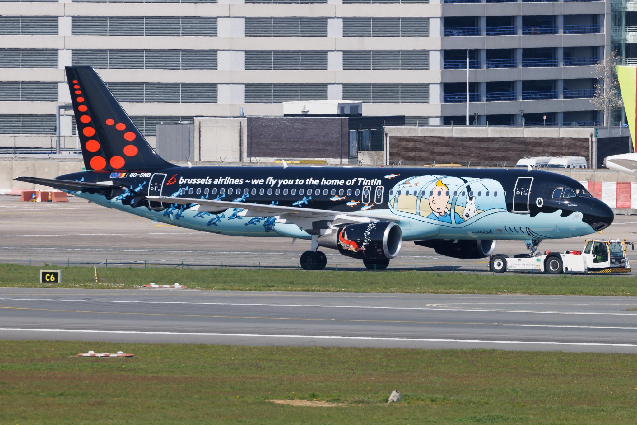 Brussels Airport: Brussels Airlines (SN / BEL) | Livery: Tintin comics Livery | Airbus A320-214 A320 | OO-SNB | MSN 1493
