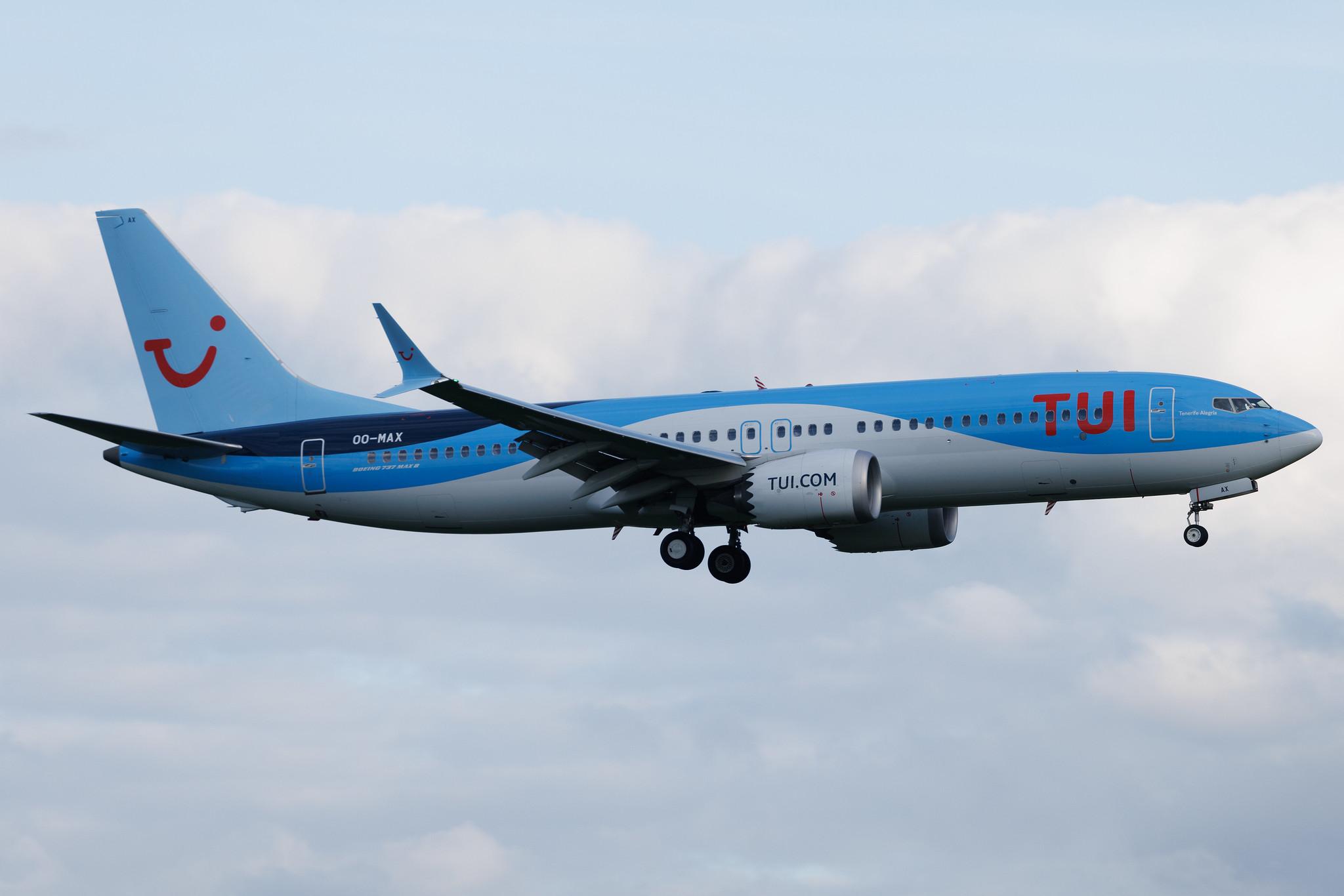 Brussels Airport: TUI (X3 / TUI) | Operator: TUI Airlines Belgium | Boeing 737 MAX 8 B38M | OO-MAX | MSN 44588