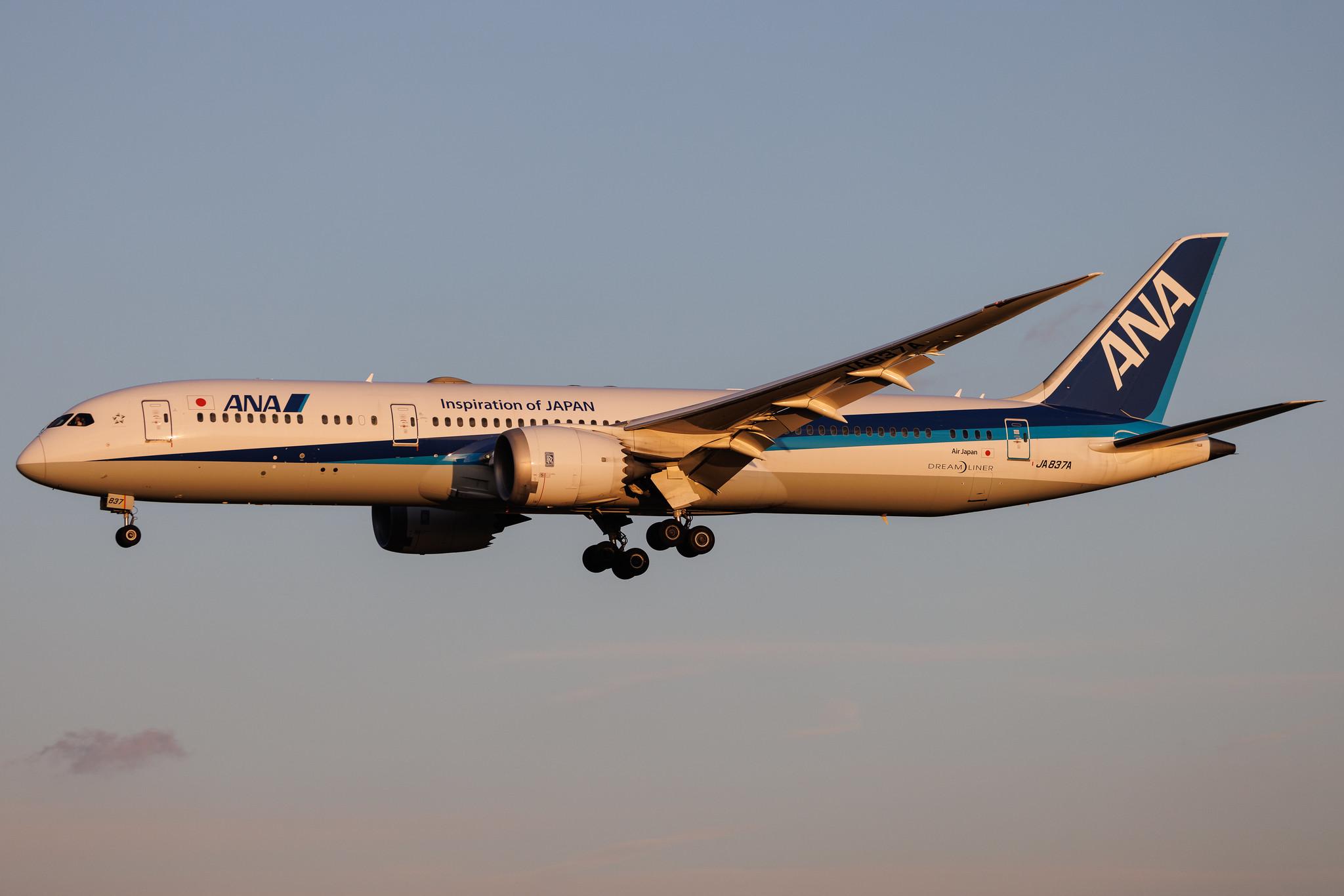 Brussels Airport: All Nippon Airways (NH / ANA) | Operator: Air Japan | Boeing 787-9 Dreamliner B789 | JA837A | MSN 34526