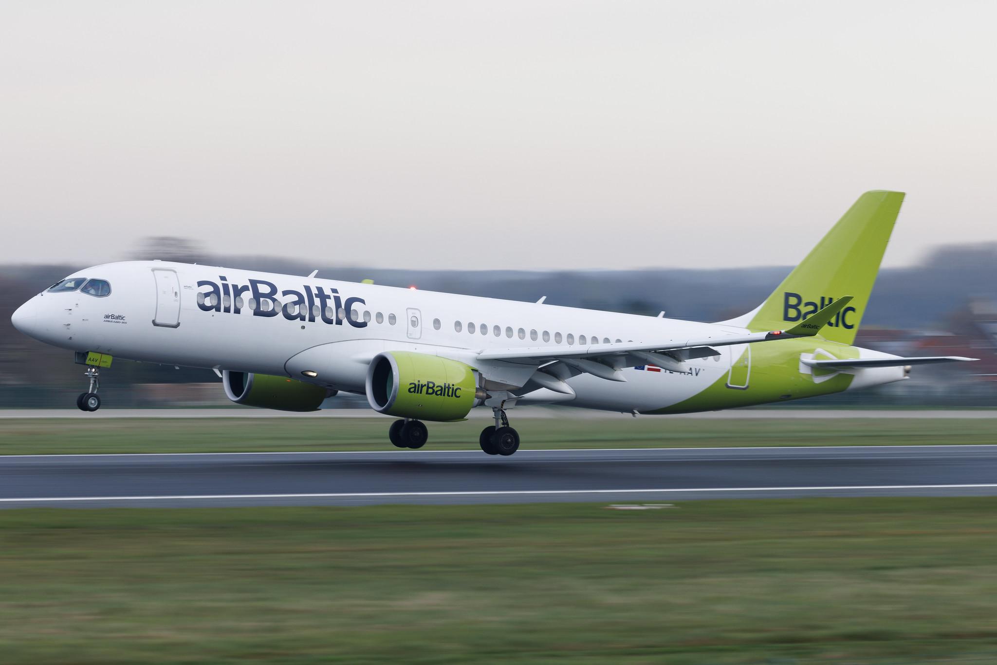 Brussels Airport: Air Baltic (BT / BTI) | Airbus A220-300 BCS3 | YL-AAV | MSN 55071