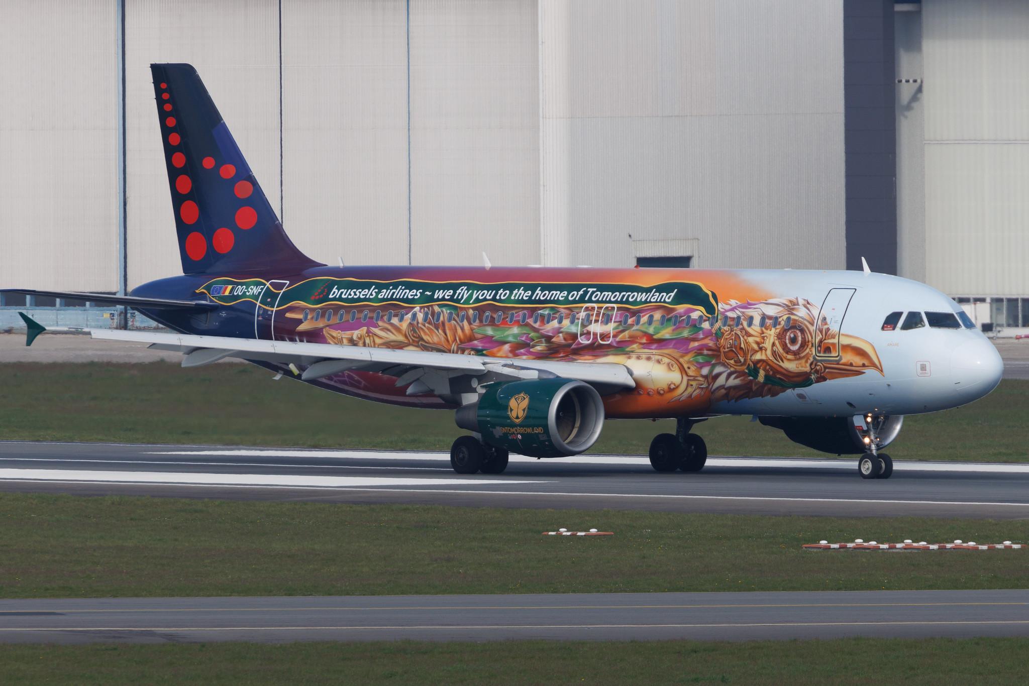 Brussels Airport: Brussels Airlines (SN / BEL) | Livery: Tomorrowland Livery | Airbus A320-214 A320 | OO-SNF | MSN 2810