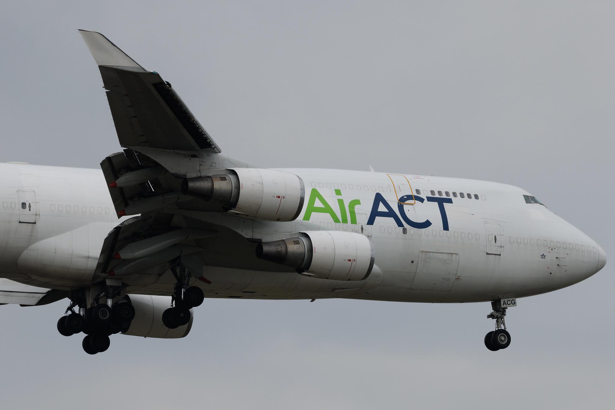 Frankfurt Airport: AirACT (9T / RUN) | Boeing 747-481(BDSF) B744 | TC-ACG | MSN 25641