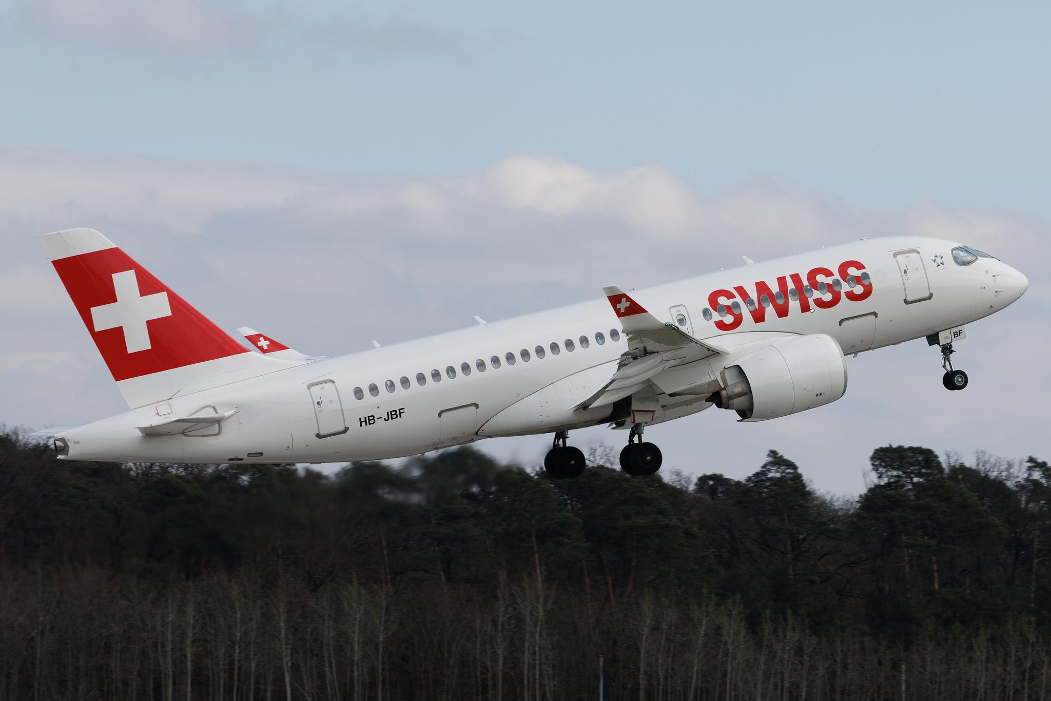 Frankfurt Airport: Swiss (LX / SWR) | Airbus A220-100 BCS1 | HB-JBF | MSN 50015