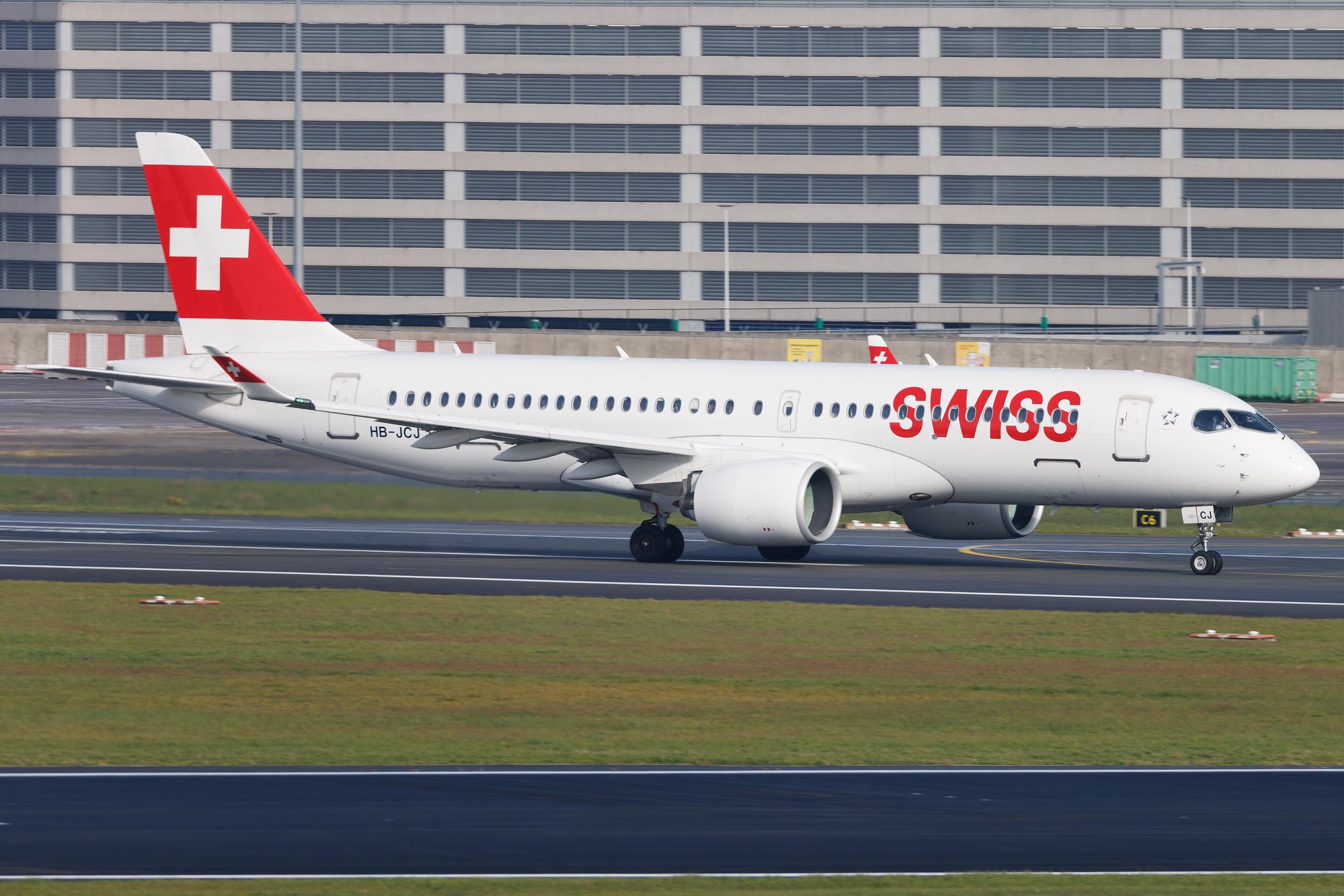 Brussels Airport: Swiss (LX / SWR) | Airbus A220-300 BCS3 | HB-JCJ | MSN 55025