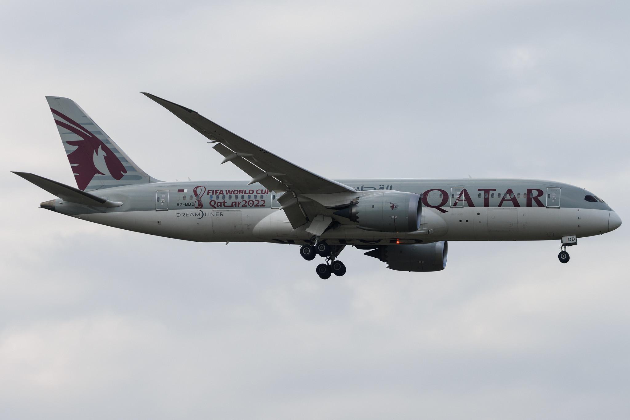 Frankfurt Airport: Qatar Airways (QR / QTR) | Boeing 787-8 Dreamliner B788 | A7-BDD | MSN 38348