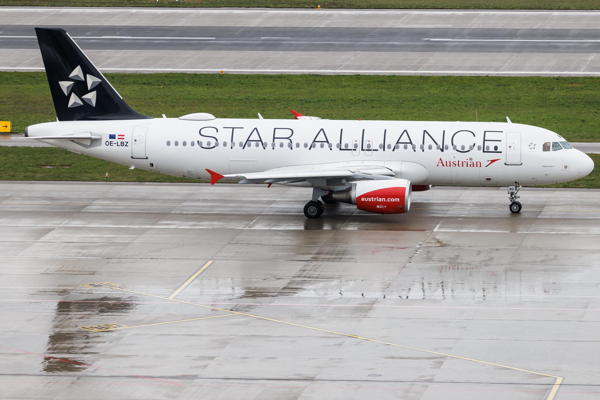 Flughafen Zürich: Austrian Airlines (OS / AUA) | Livery: Star Alliance Livery | Airbus A320-214 A320 | OE-LBZ | MSN 5181