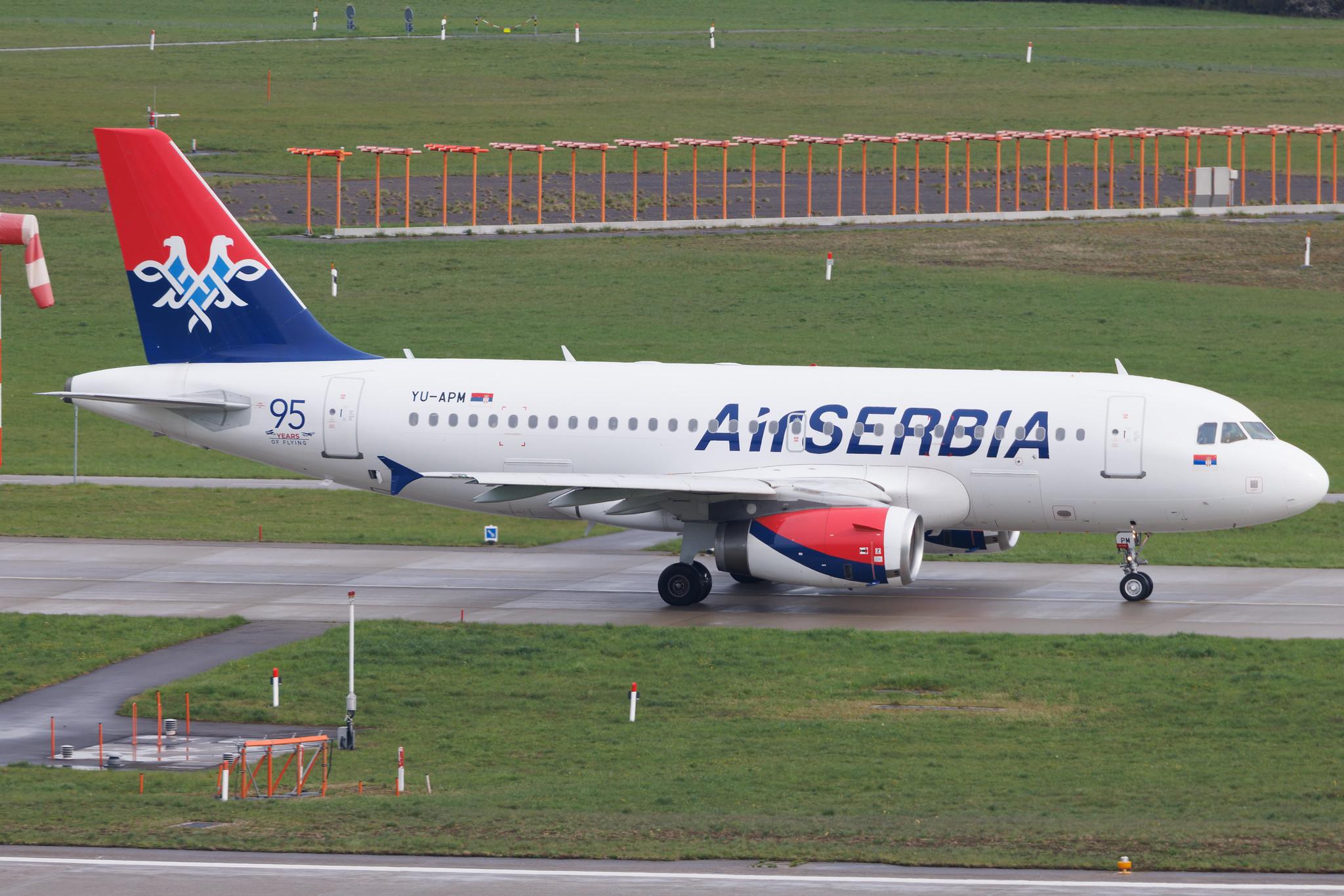 Flughafen Zürich: AirSERBIA (JU / ASL) | Airbus A319-132 A319 | YU-APM | MSN 04301