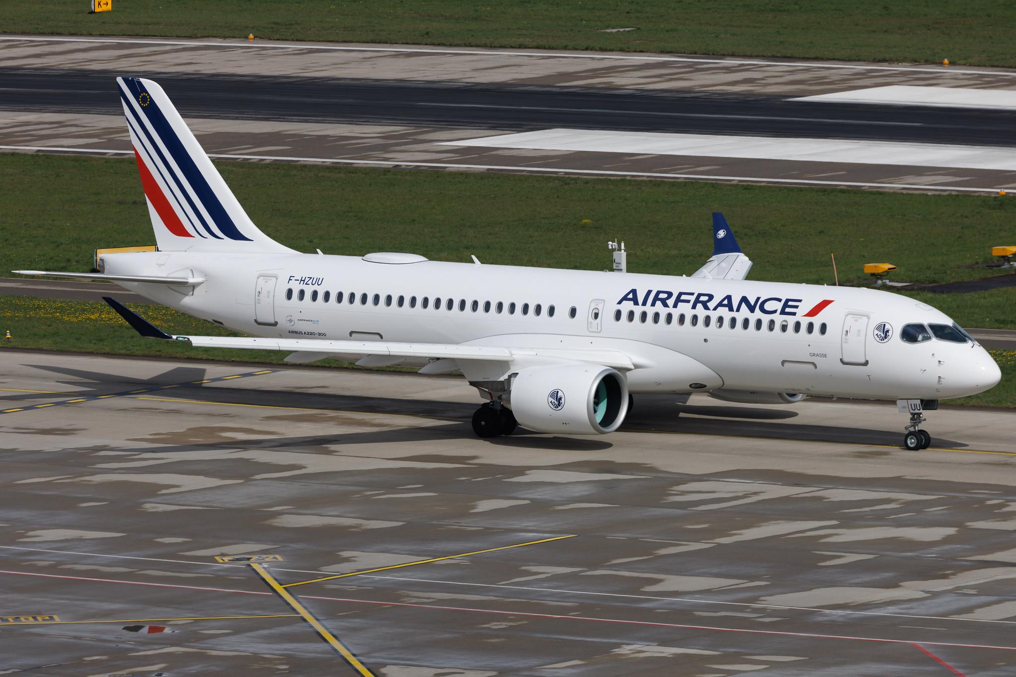 Flughafen Zürich: Air France (AF / AFR) | Airbus A220-300 BCS3 | F-HZUU | MSN 55213