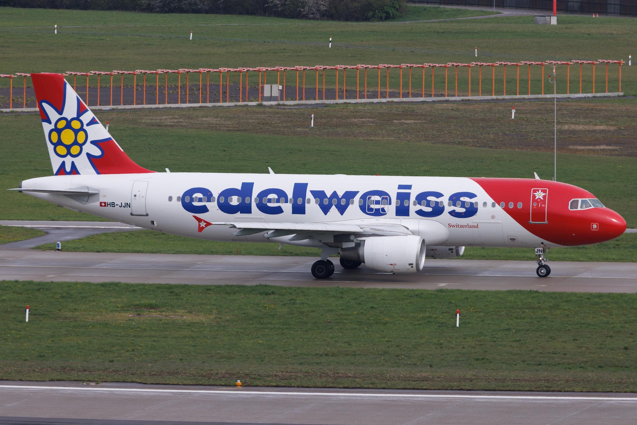 Flughafen Zürich: Edelweiss Air (WK / EDW) | Airbus A320-214 A320 | HB-JJN | MSN 4187