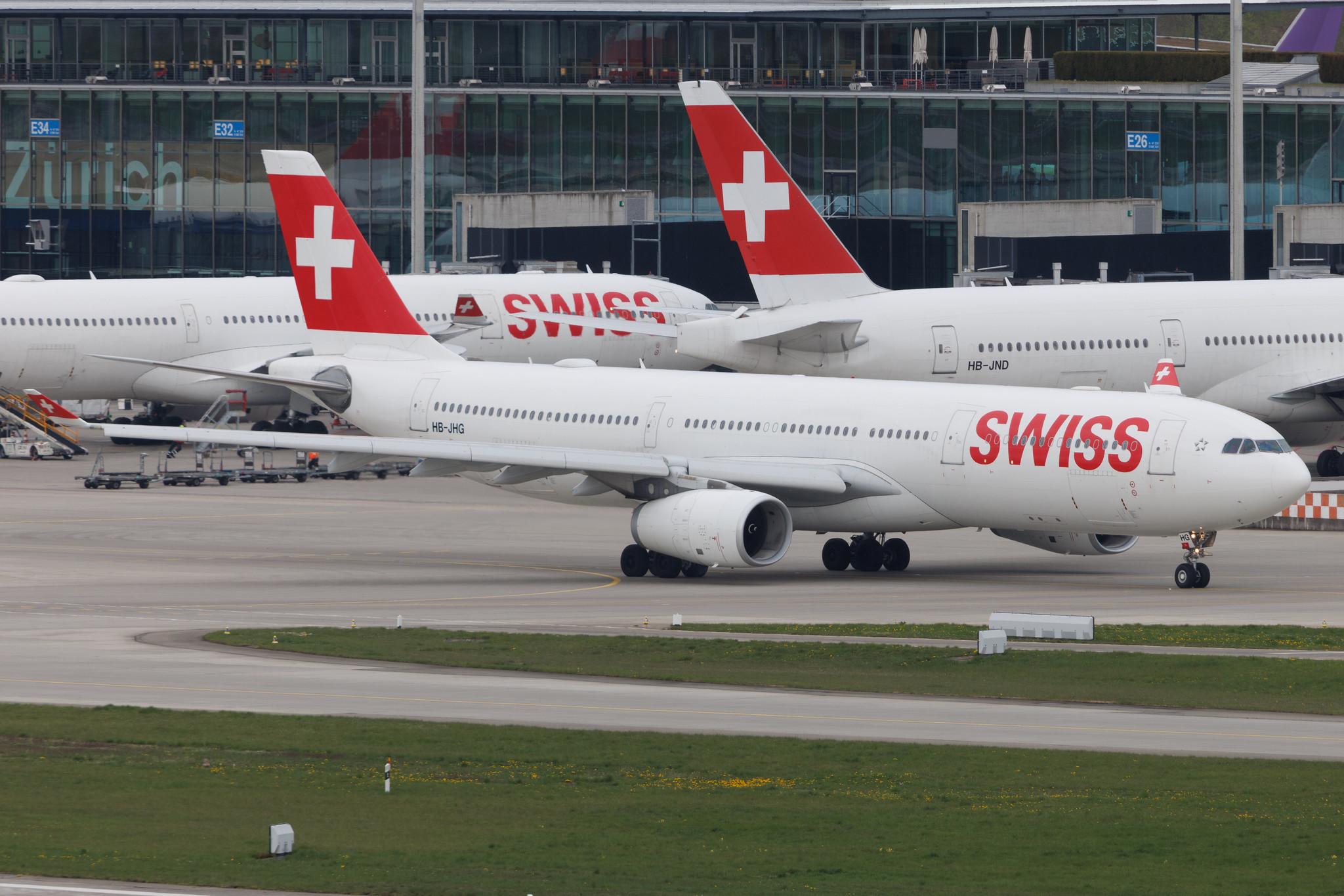 Flughafen Zürich: Swiss (LX / SWR) | Airbus A330-343 A333 | HB-JHG | MSN 1101