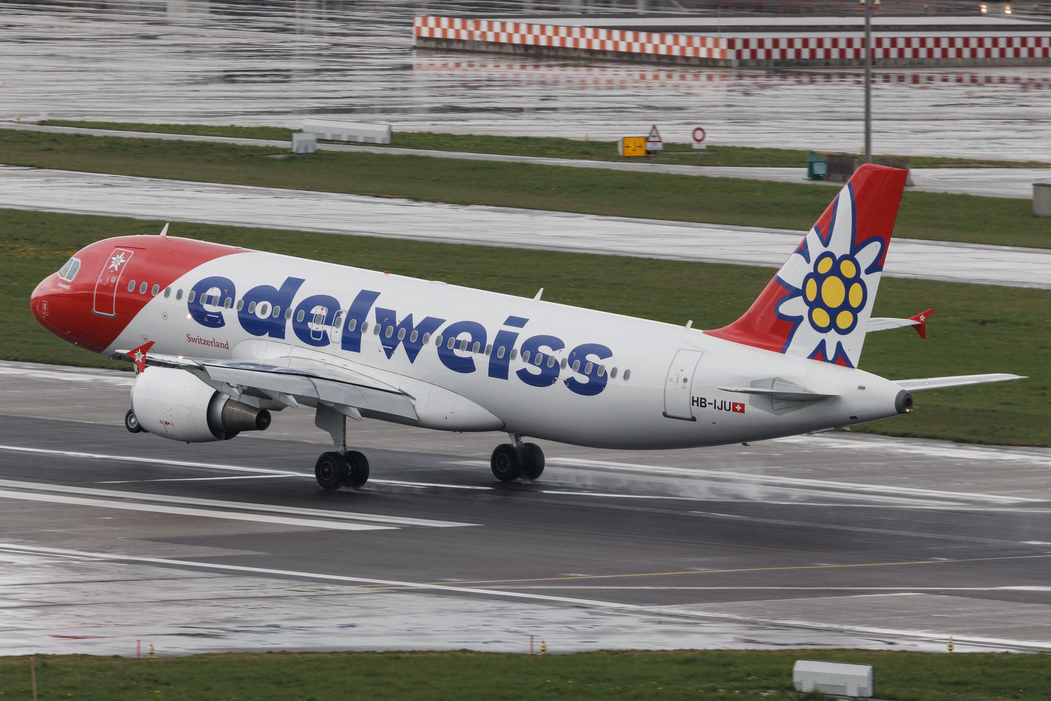 Flughafen Zürich: Edelweiss Air (WK / EDW) | Airbus A320-214 A320 | HB-IJU | MSN 1951