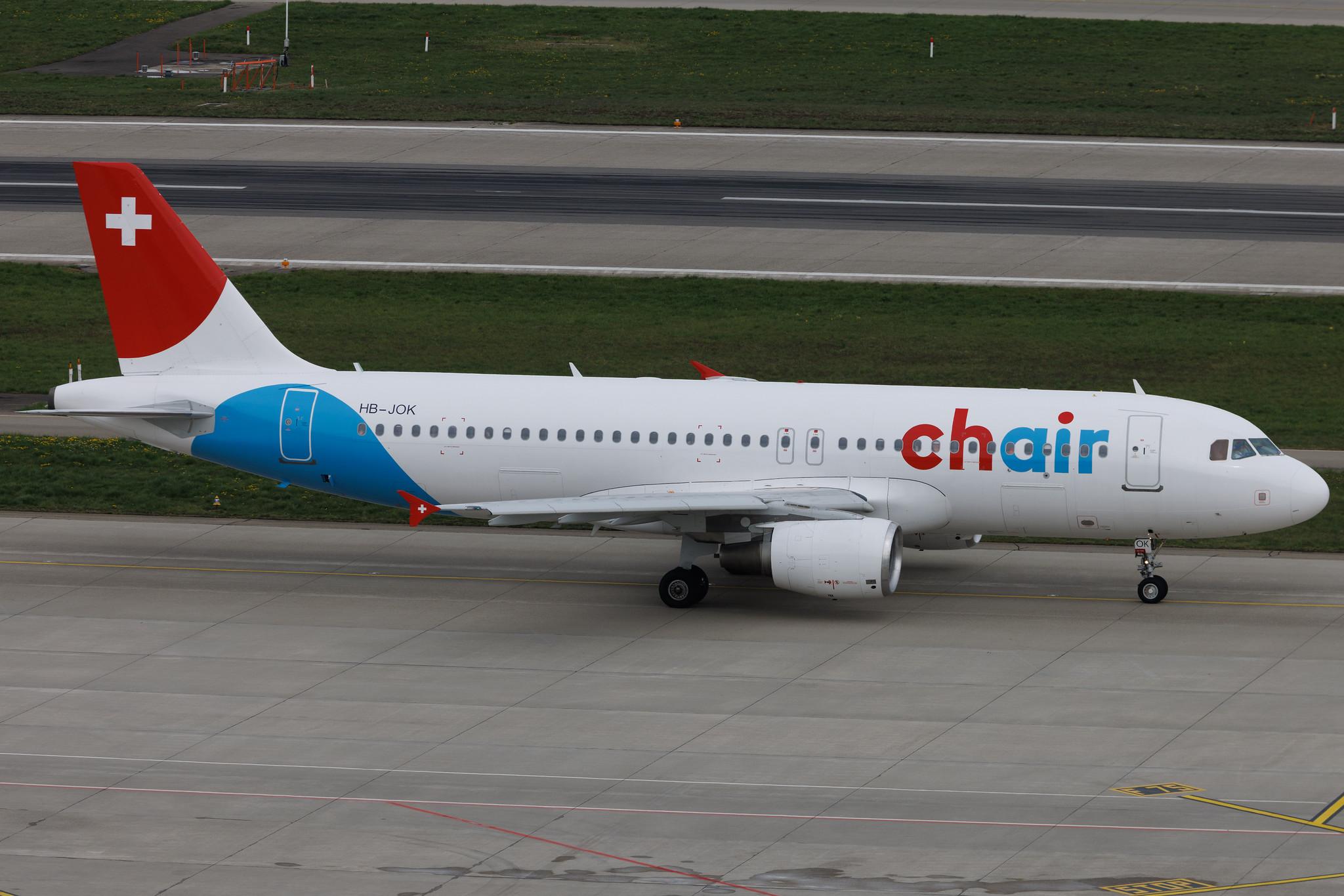 Flughafen Zürich: Chair Airlines (GM / GSW) | Airbus A320-214 A320 | HB-JOK | MSN 3923