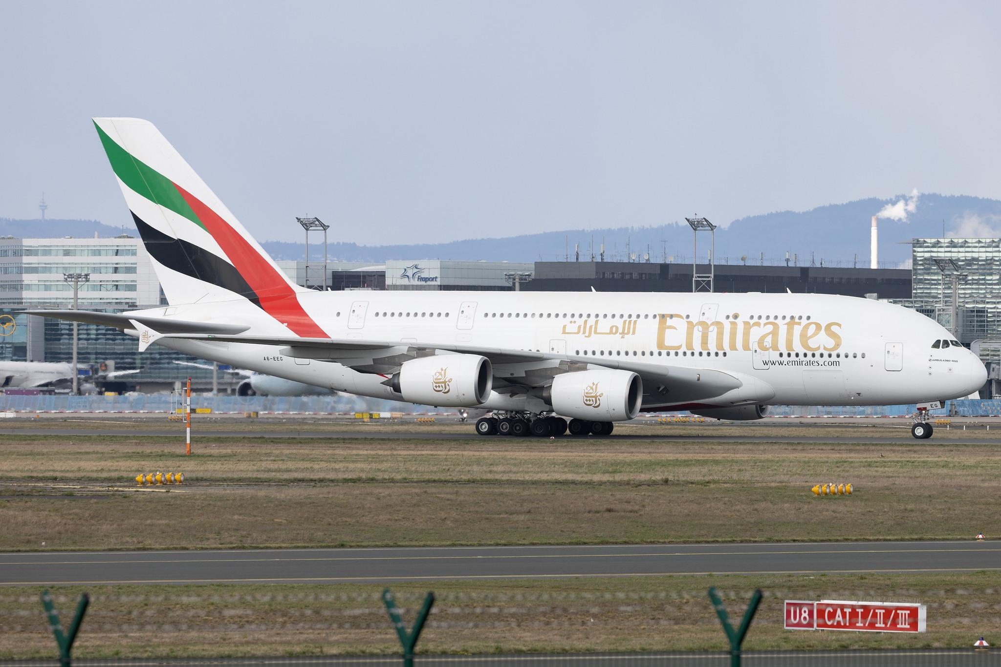 Frankfurt Airport: Emirates (EK / UAE) | Airbus A380-861 A388 | A6-EEG | MSN 116