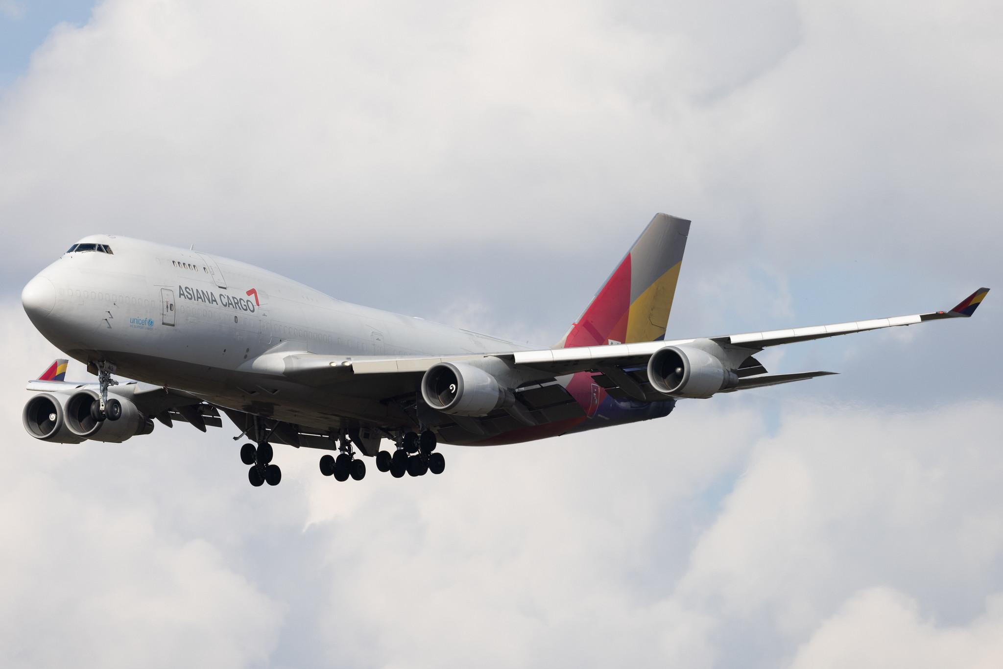 Frankfurt Airport: Asiana Cargo (OZ / AAR) | Boeing 747-48E(BDSF) B744 | HL7413 | MSN 25405