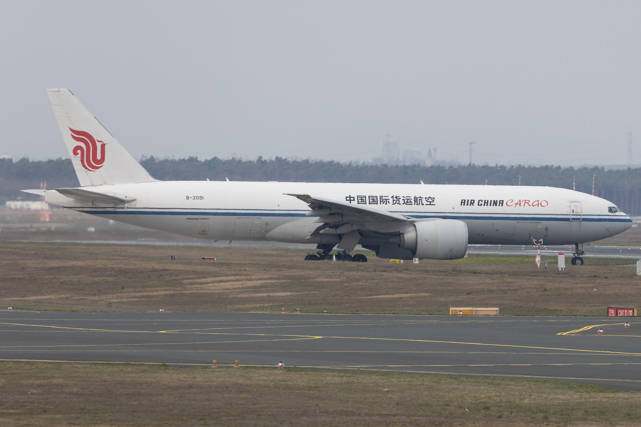 Frankfurt Airport: Air China Cargo (/ CAO) | Boeing 777-FFT B77L | B-2091 | MSN 44682
