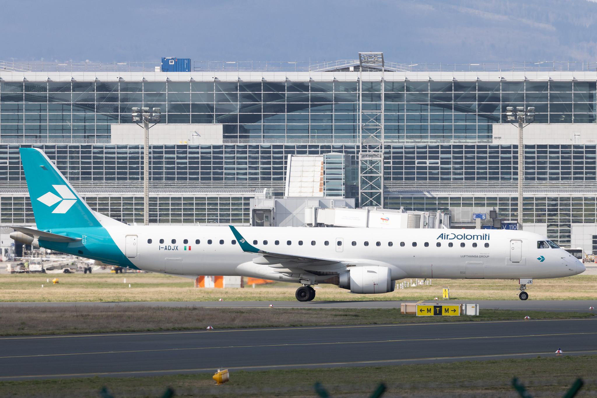 Frankfurt Airport: Air Dolomiti (EN / DLA) | Embraer E195LR E195 | I-ADJX | MSN 19000305