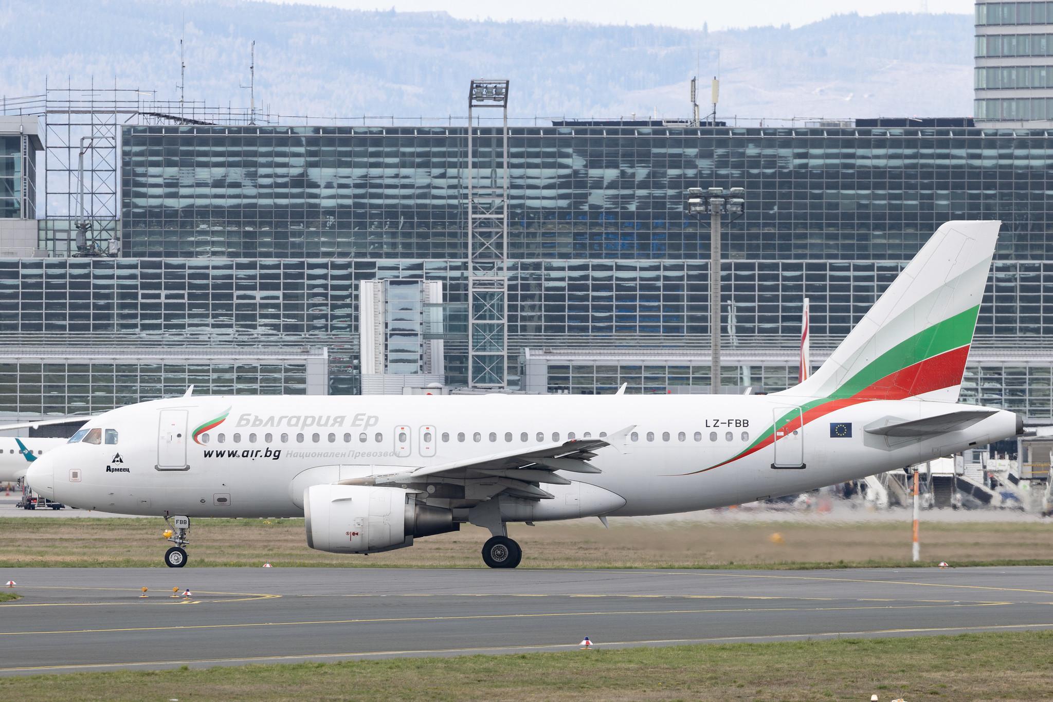 Frankfurt Airport: Bulgaria Air (FB / LZB) | Airbus A319-112 A319 | LZ-FBB | MSN 3309