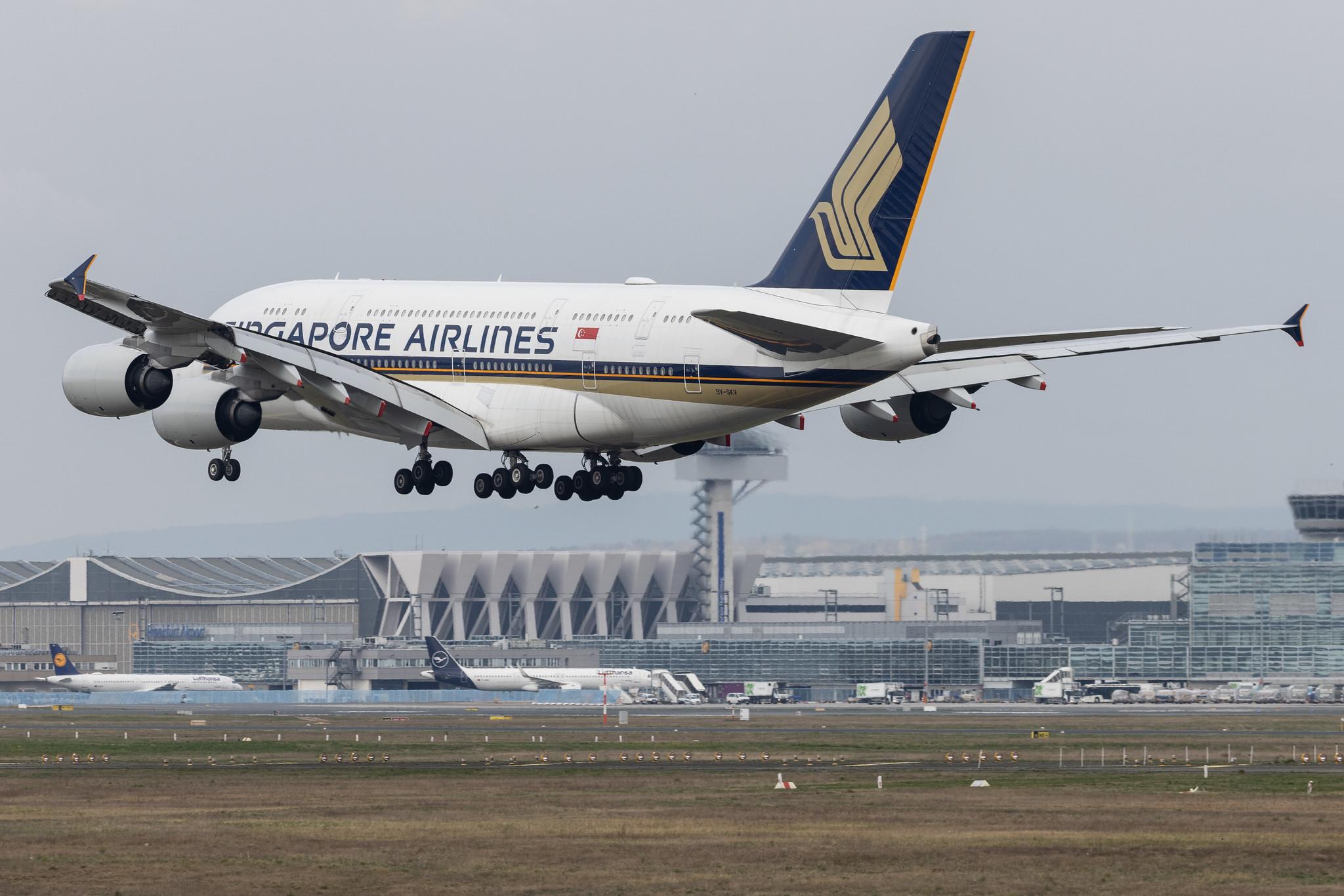Frankfurt Airport: Singapore Airlines (SQ / SIA) |  Airbus A380-841 A388 | 9V-SKV | MSN 247