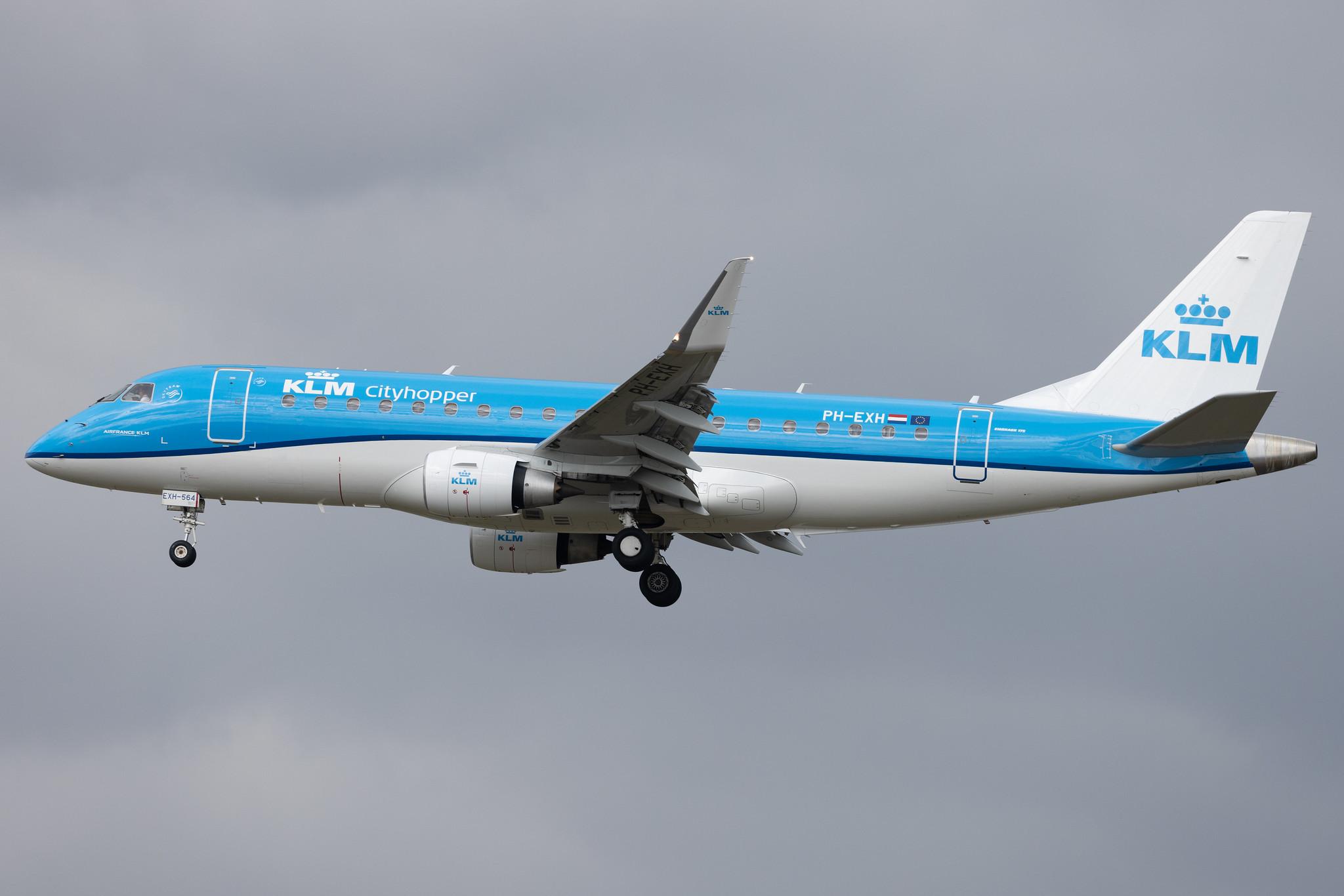 Frankfurt Airport: KLM (KL / KLM) | Operator: KLM Cityhopper | Embraer E175STD E75S | PH-EXH | MSN 17000564