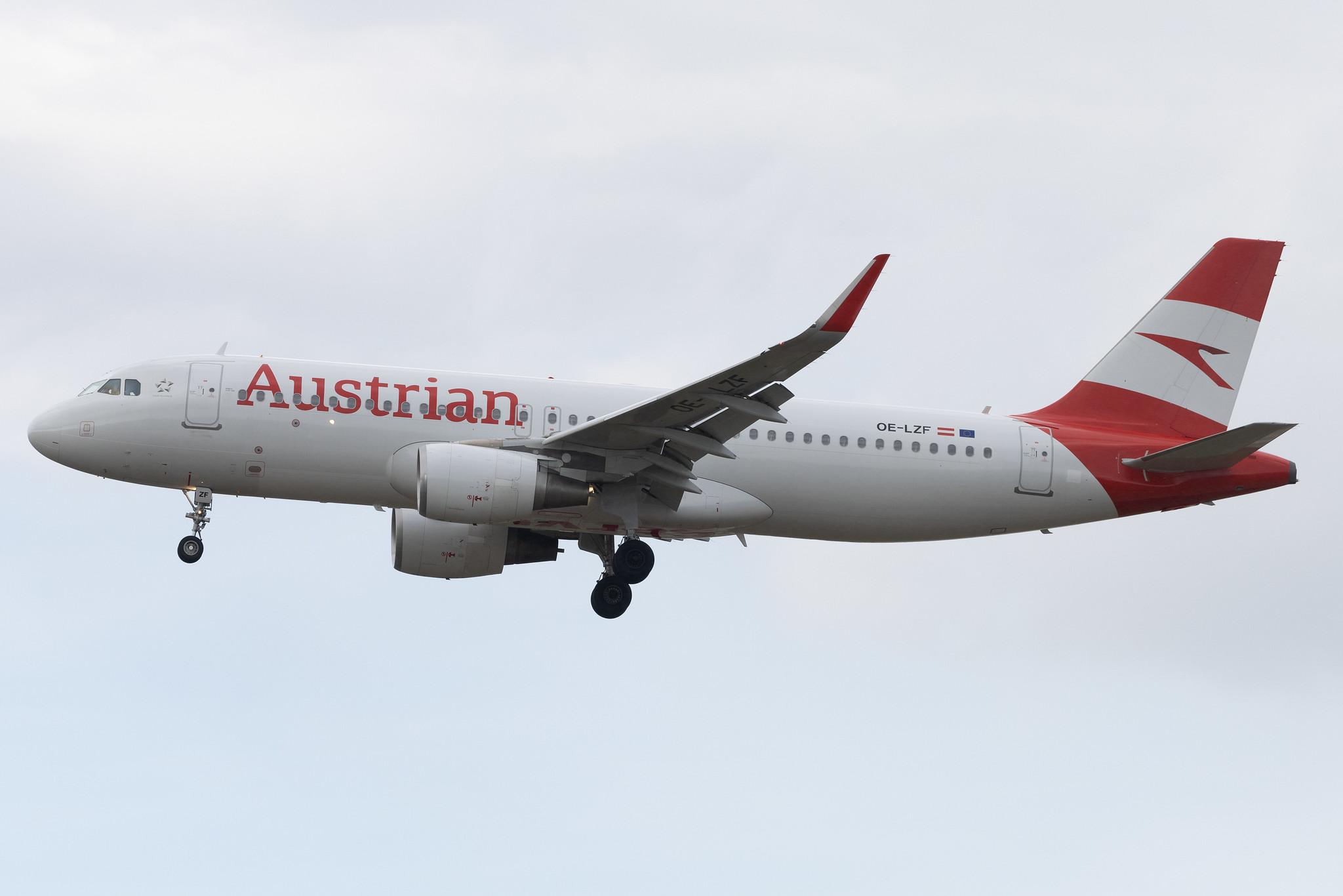 Frankfurt Airport: Austrian Airlines (OS / AUA) | Airbus A320-214 A320 | OE-LZF | MSN 5841