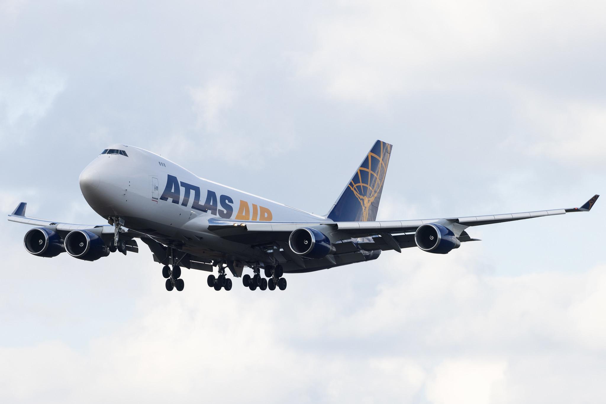 Frankfurt Airport: Atlas Air (5Y / GTI) | Boeing 747-47U(F) B744 | N408MC | MSN 29261