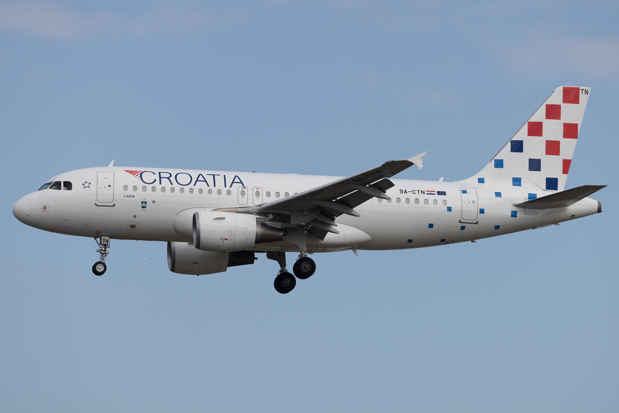 Frankfurt Airport: Croatia Airlines (OU / CTN) | Airbus A319-112 A319 | 9A-CTN | MSN 5085