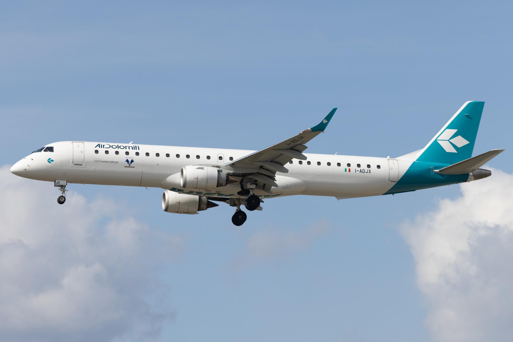 Frankfurt Airport: Air Dolomiti (EN / DLA) | Embraer E195LR E195 | I-ADJX | MSN 19000305