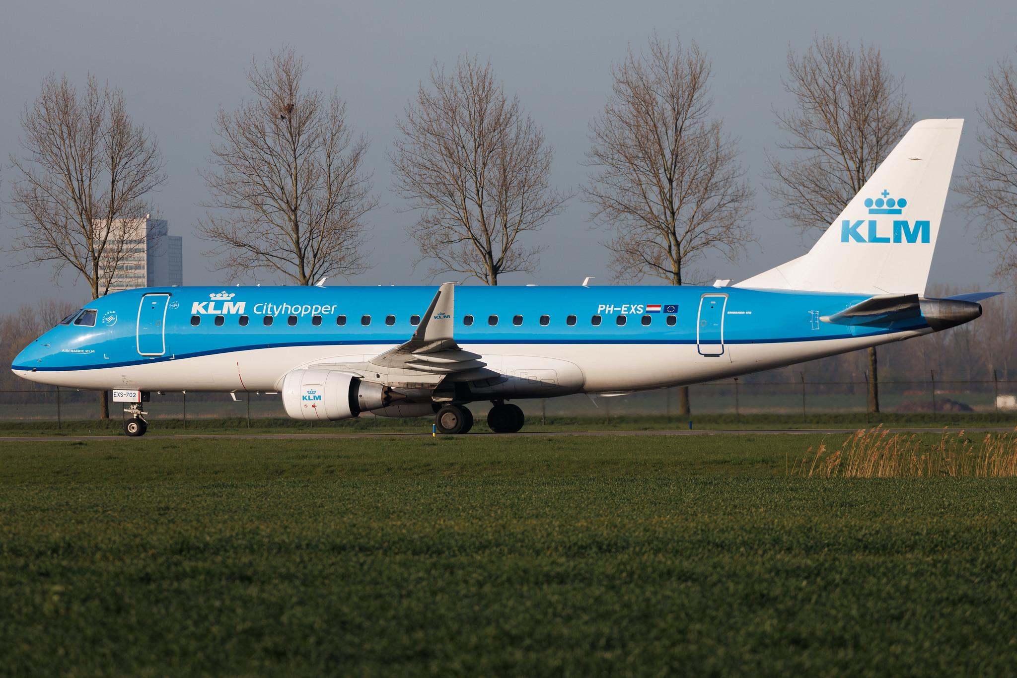 Amsterdam Schiphol: KLM (KL / KLM) | Operator: KLM Cityhopper | Embraer E175STD E75L | PH-EXS | MSN 17000702