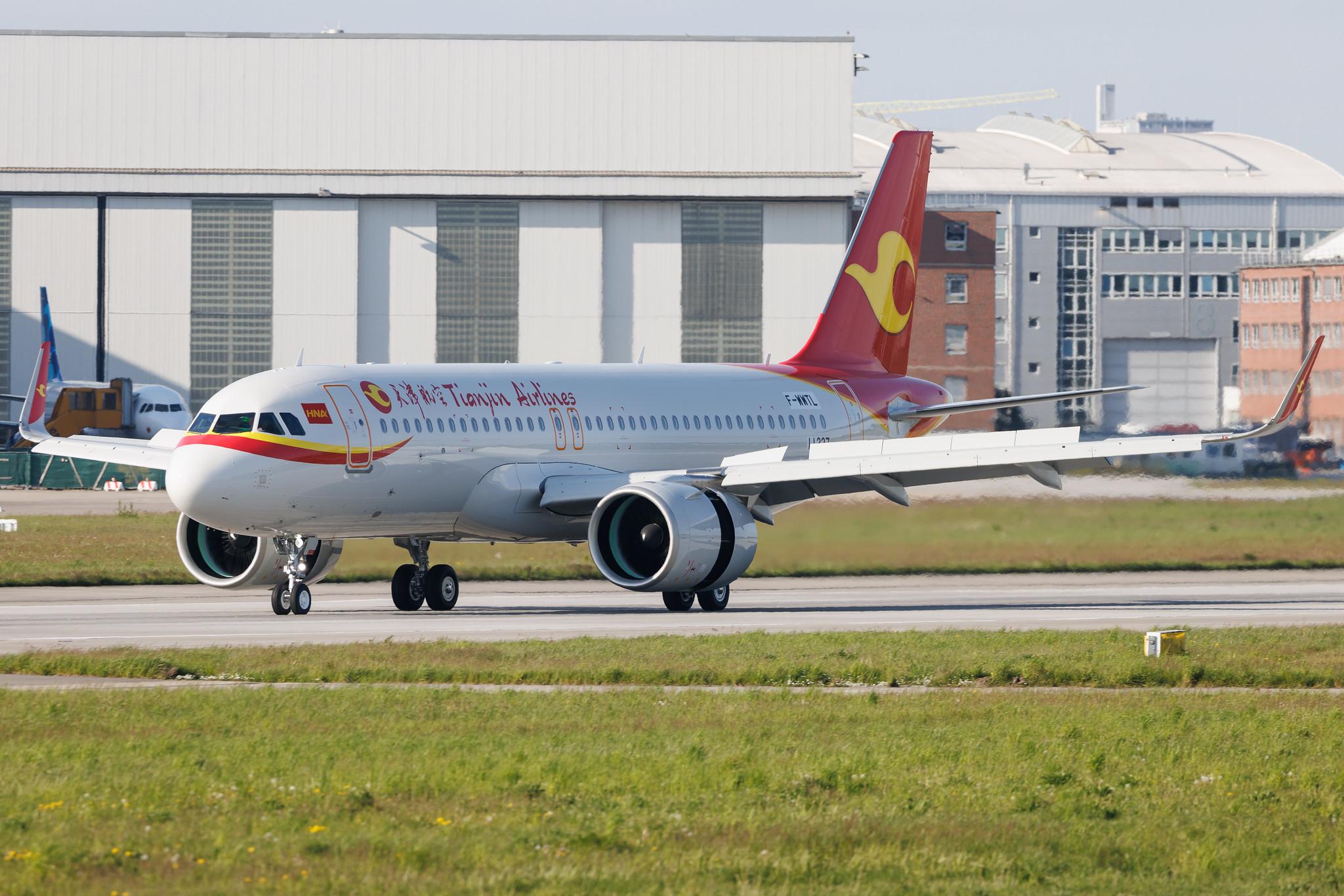 Hamburg Finkenwerder: Tianjin Airlines (GS / GCR) | Airbus A320-271N A20N | F-WWTL | B-32DA | MSN 11327