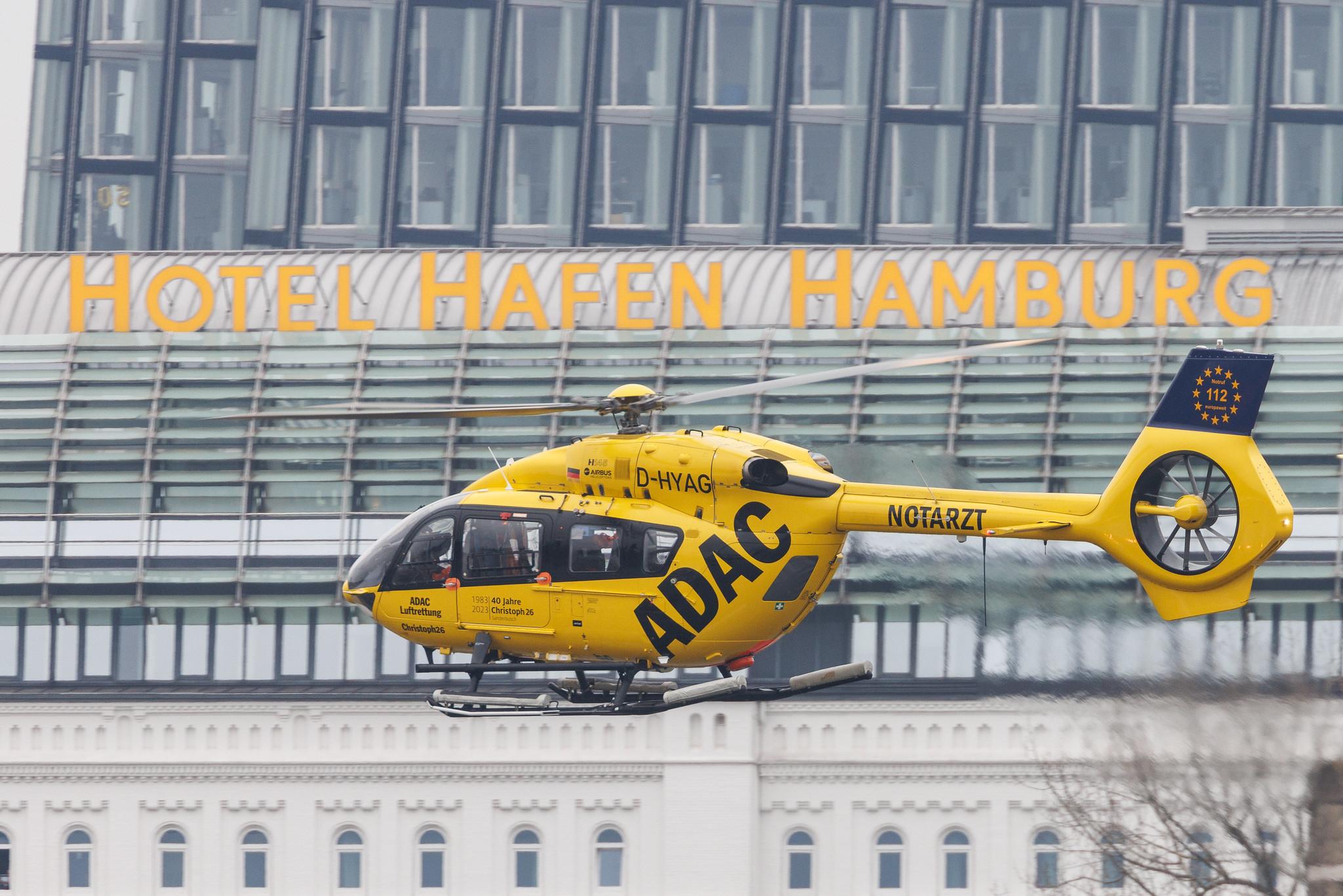 SOS Joint Rescue Operation: ADAC Luftrettung (/ CHX) | Operator: Germany - Air Ambulance |  Airbus Helicopters H145 EC45 | D-HYAG | MSN 20054