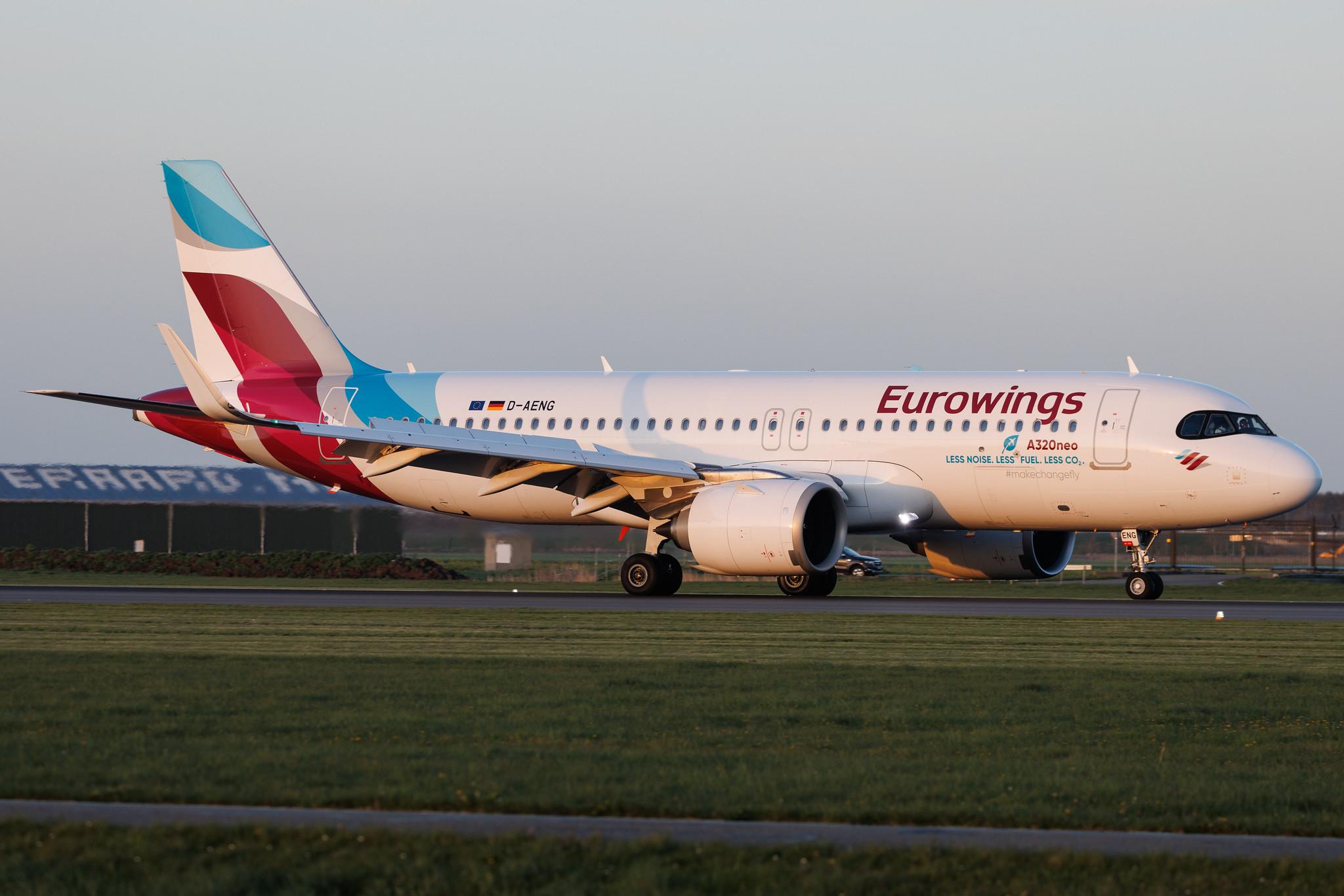 Amsterdam Schiphol: Eurowings (EW / EWG) | Airbus A320-251N A20N | D-AENG | MSN 10970