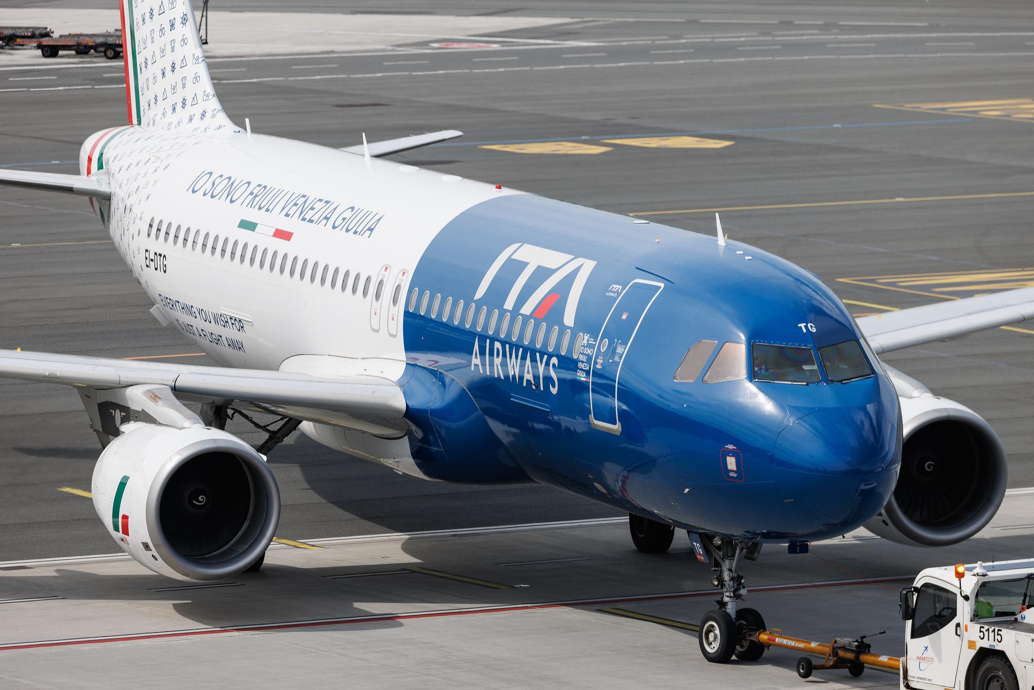 Hamburg Airport: ITA Airways (AZ / ITY) | Livery: Friuli-Venezia Giulia Livery | Airbus A320-216 A320 | EI-DTG | MSN 03921