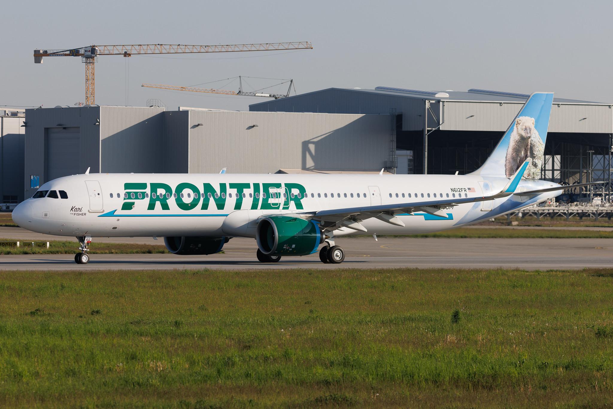 Hamburg Finkenwerder: Frontier (F9 / FFT) | Livery: Kari the Fisher Livery | Airbus A321-271NX A21N | N612FR | MSN 11259